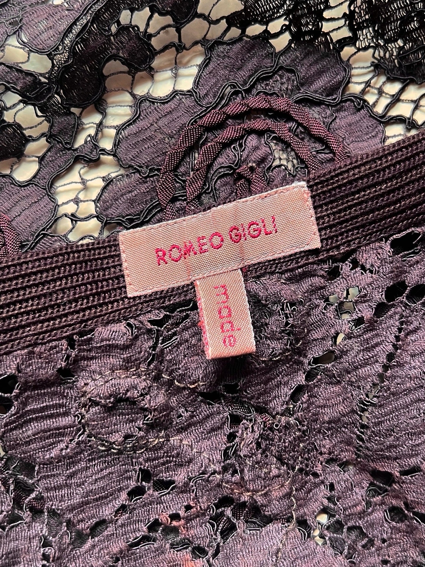 romeo gigli couched lace corset bodice, s/s 1991