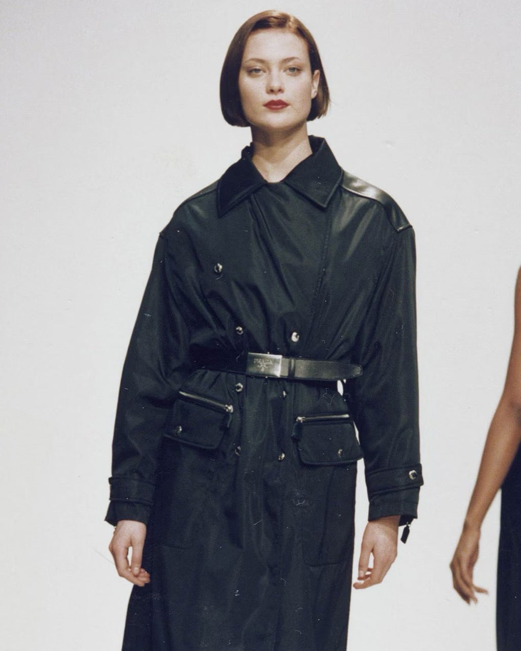 prada nylon, leather, and beaver fur anorak, a/w 1994