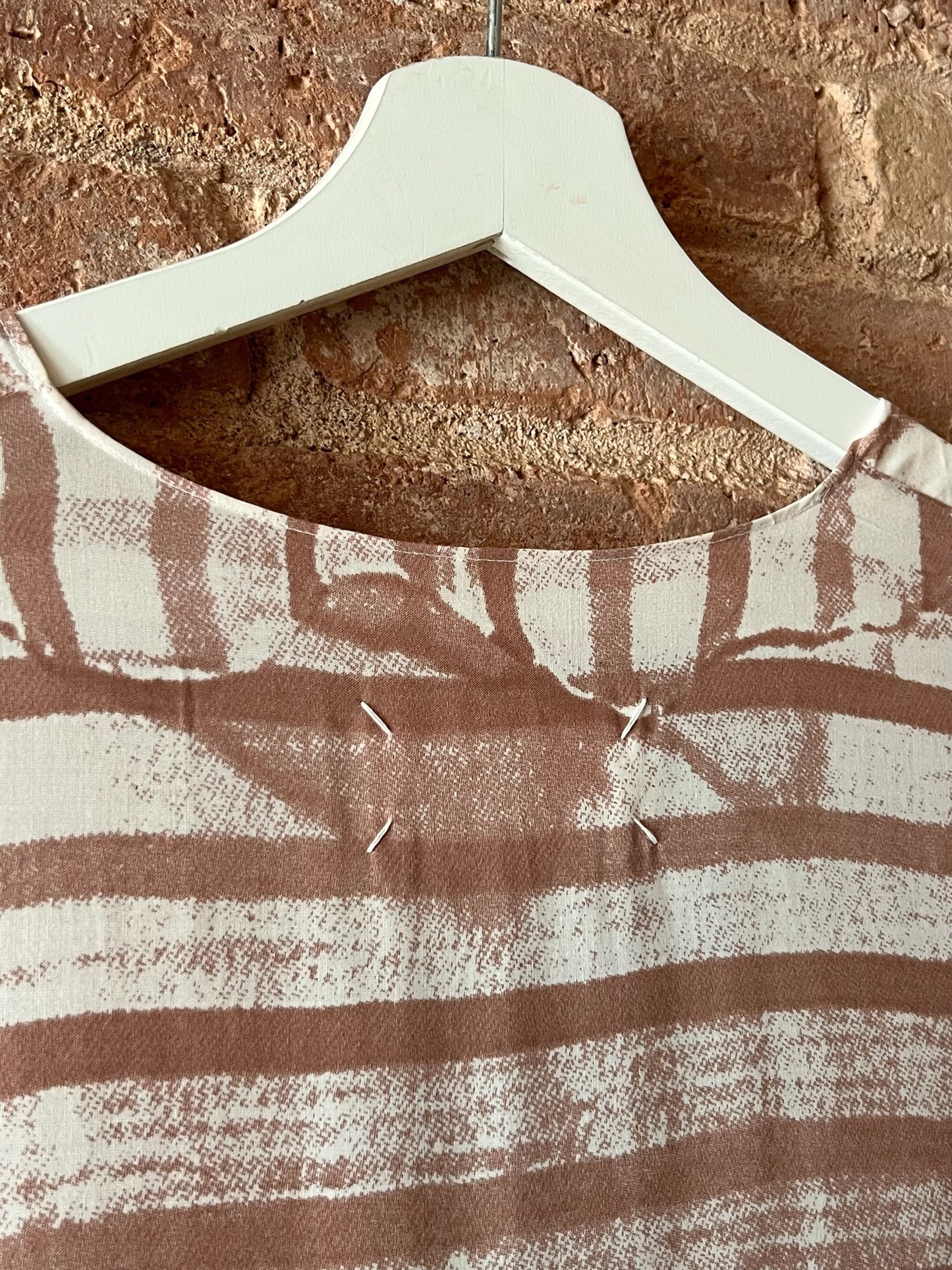 martin margiela trompe l’oeil photo-print rayon dress, s/s 1996