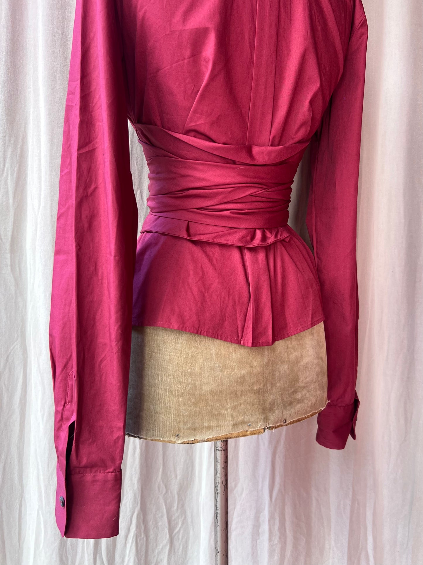 romeo gigli obi belt wrap shirt, a/w 2000