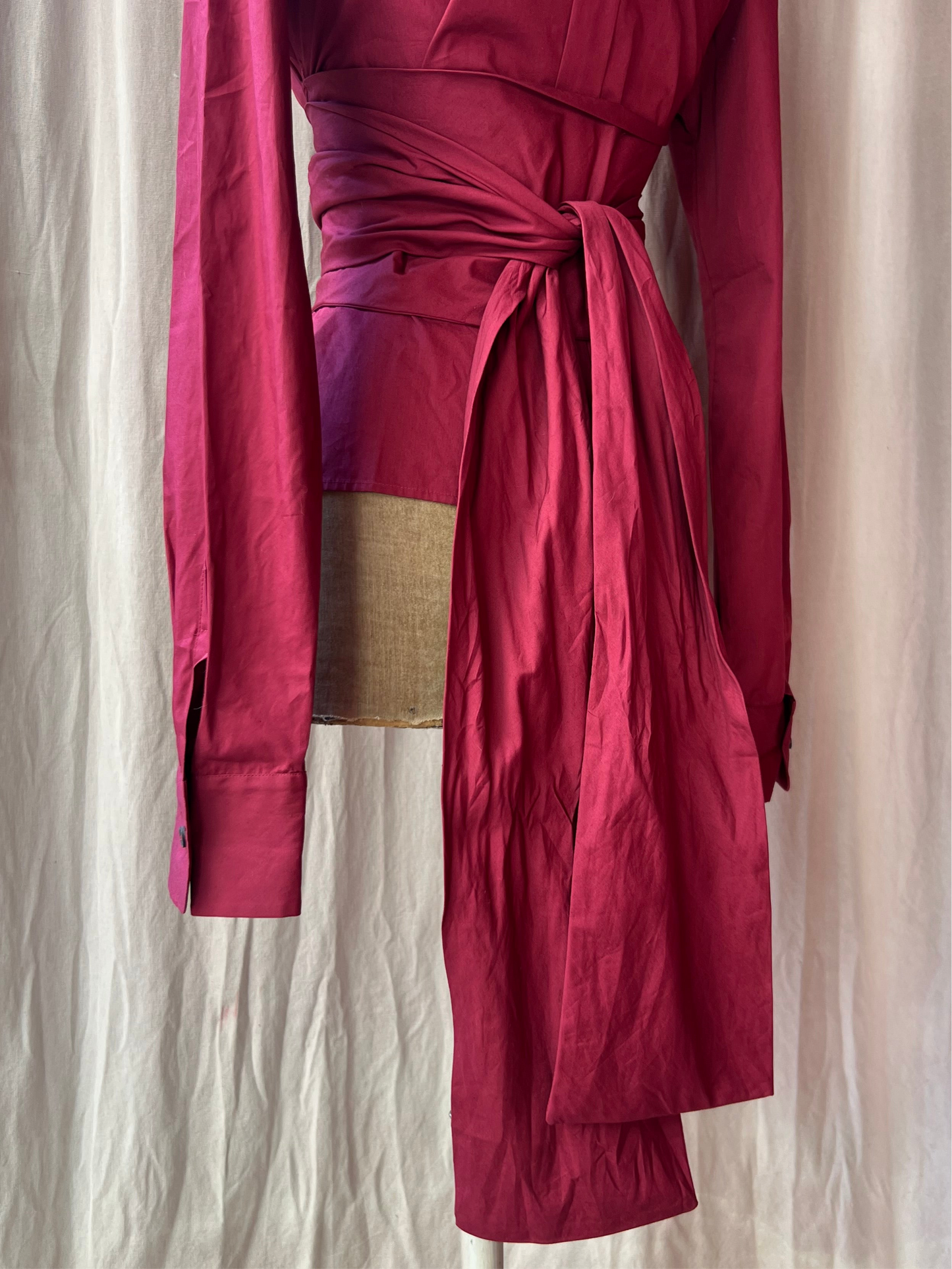 romeo gigli obi belt wrap shirt, a/w 2000