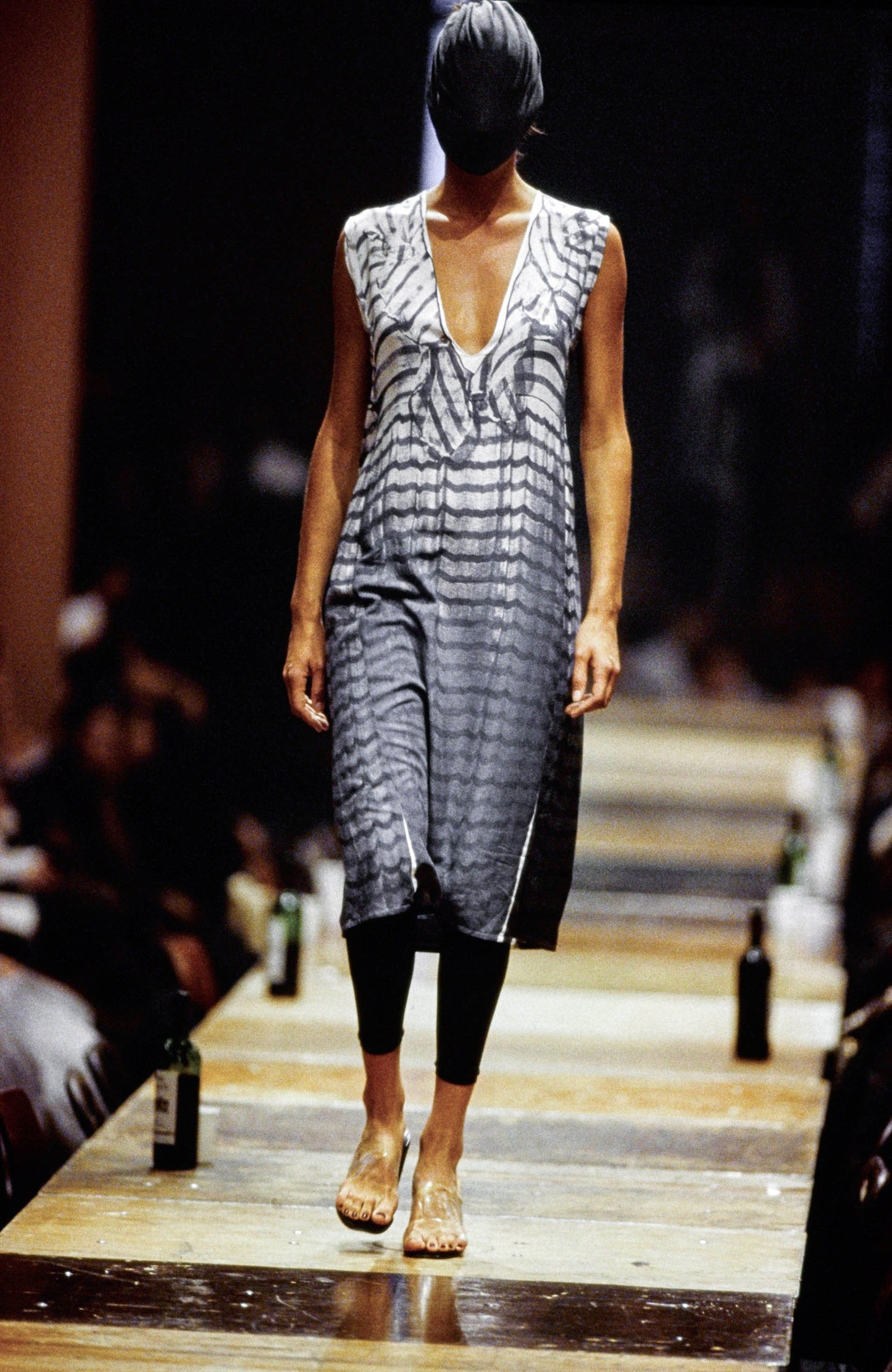 martin margiela trompe l’oeil photo-print rayon dress, s/s 1996