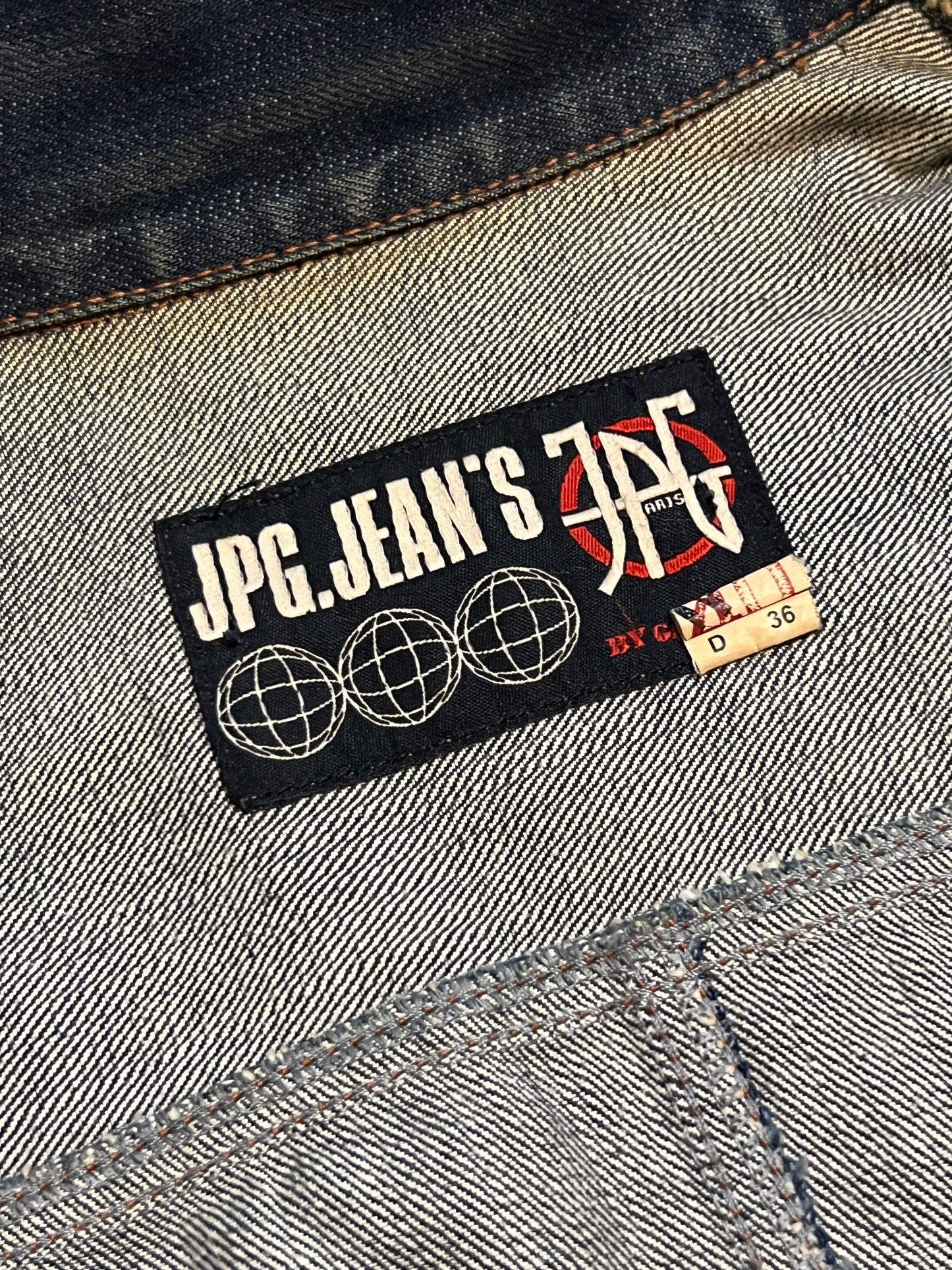 jean-paul gaultier wasp-waist corset denim jacket, 2000s