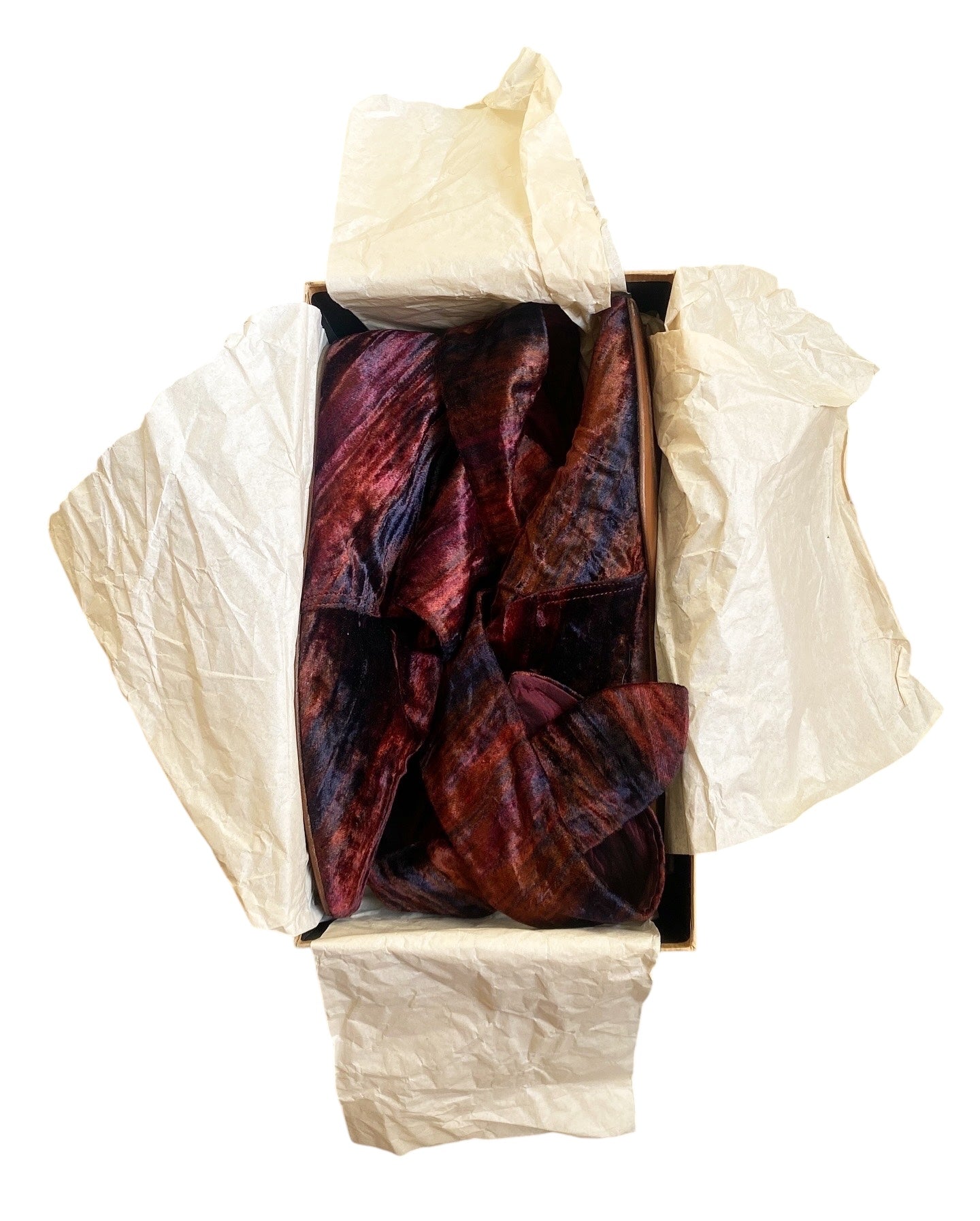 romeo gigli medieval inspired velvet booties, early 90s