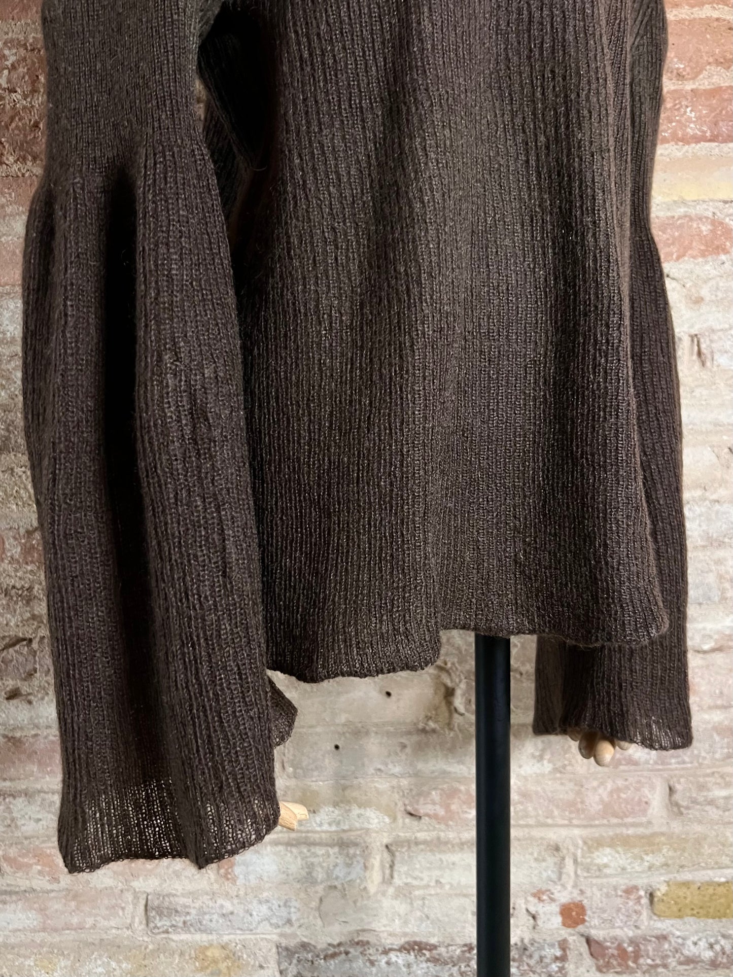 krizia off the shoulder knit with bell sleeves, a/w 1993
