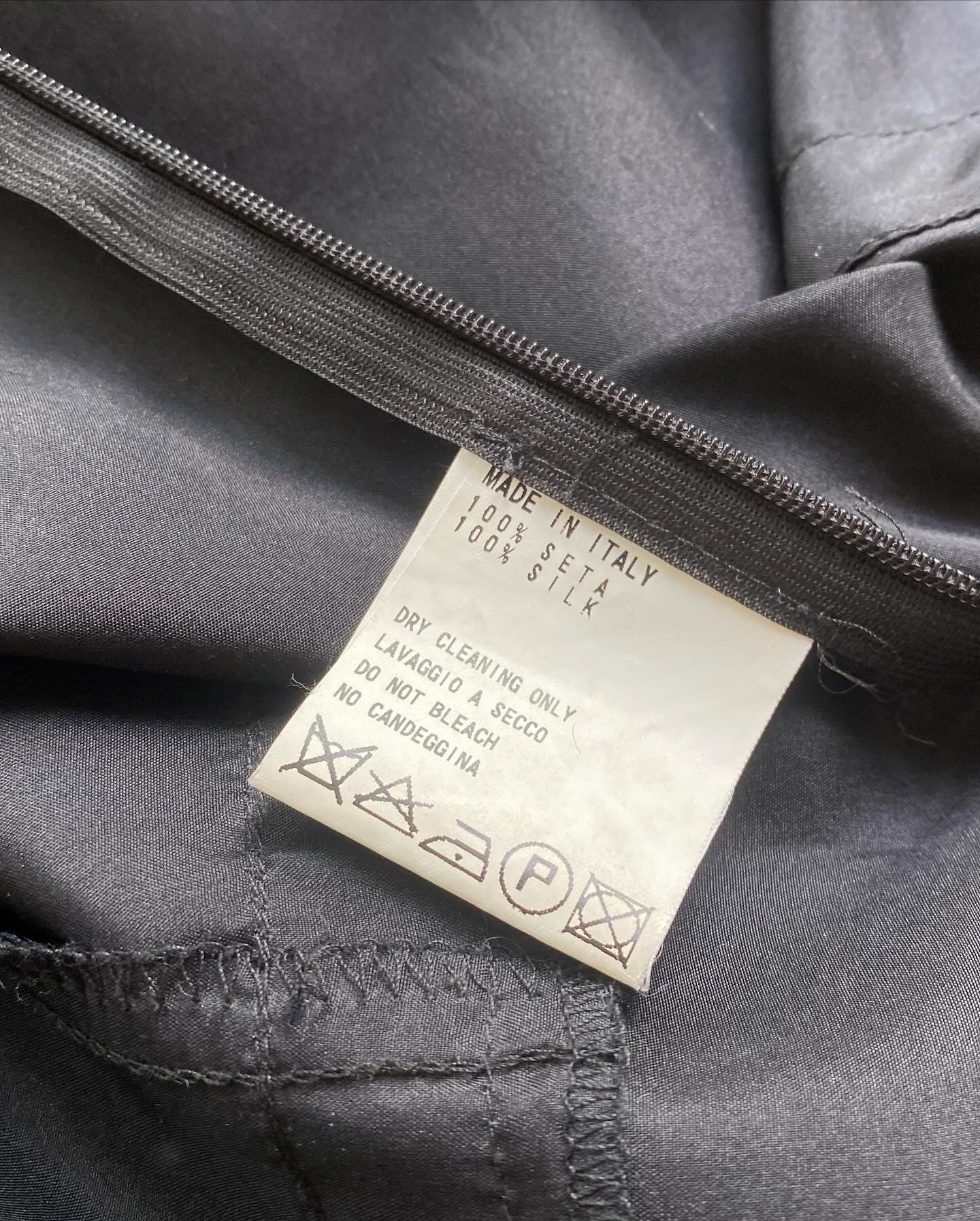 dirk bikkembergs modular ruffle slip dress in silk, f/w 2002