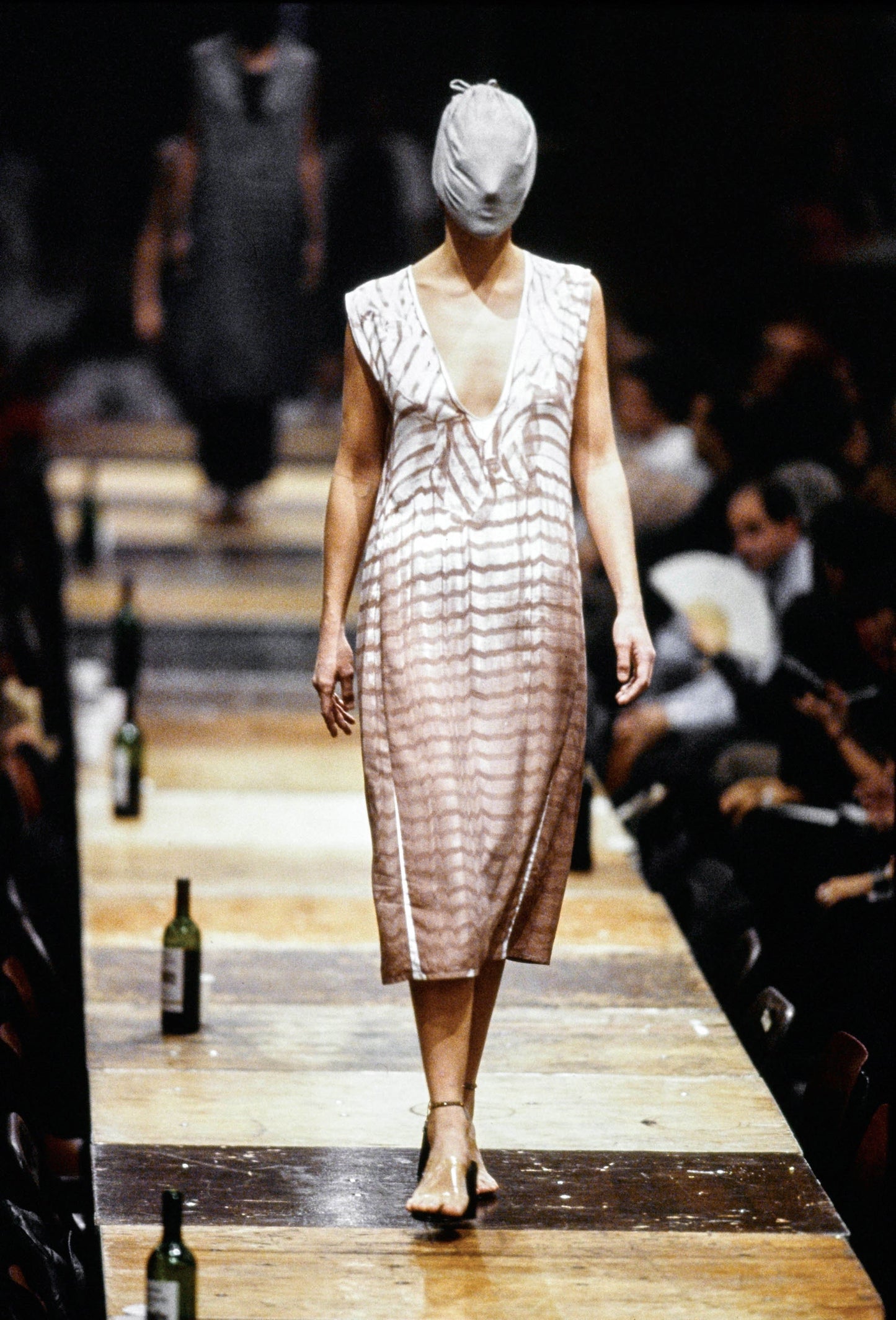martin margiela trompe l’oeil photo-print rayon dress, s/s 1996