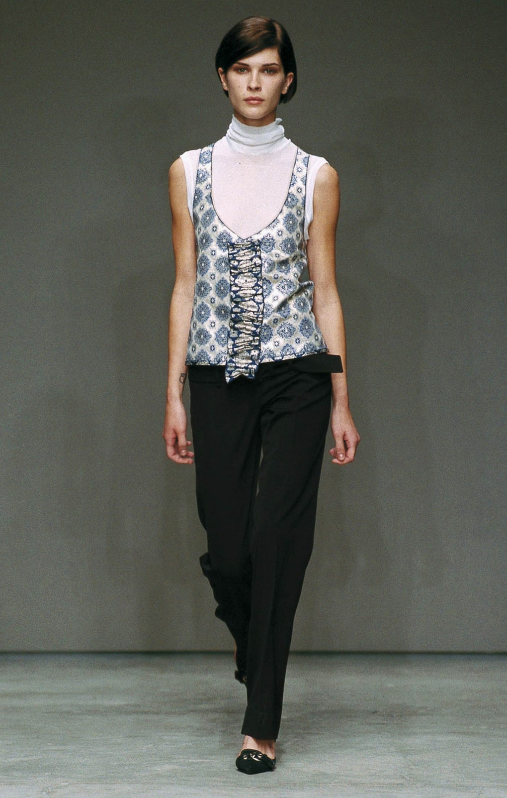 prada backless brocade gilet, s/s 2002