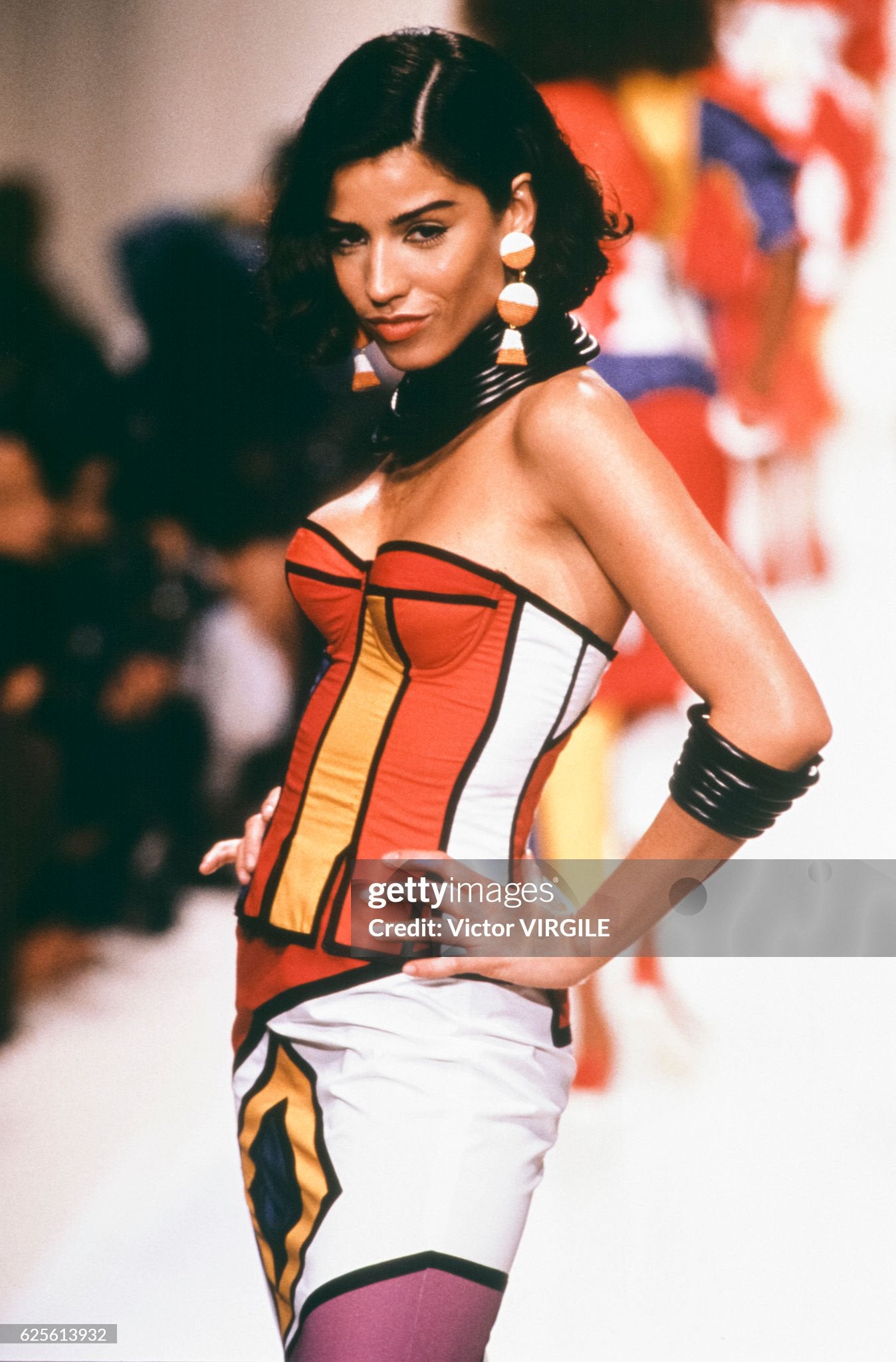 chantal thomass geometric panel skirt, s/s 1992