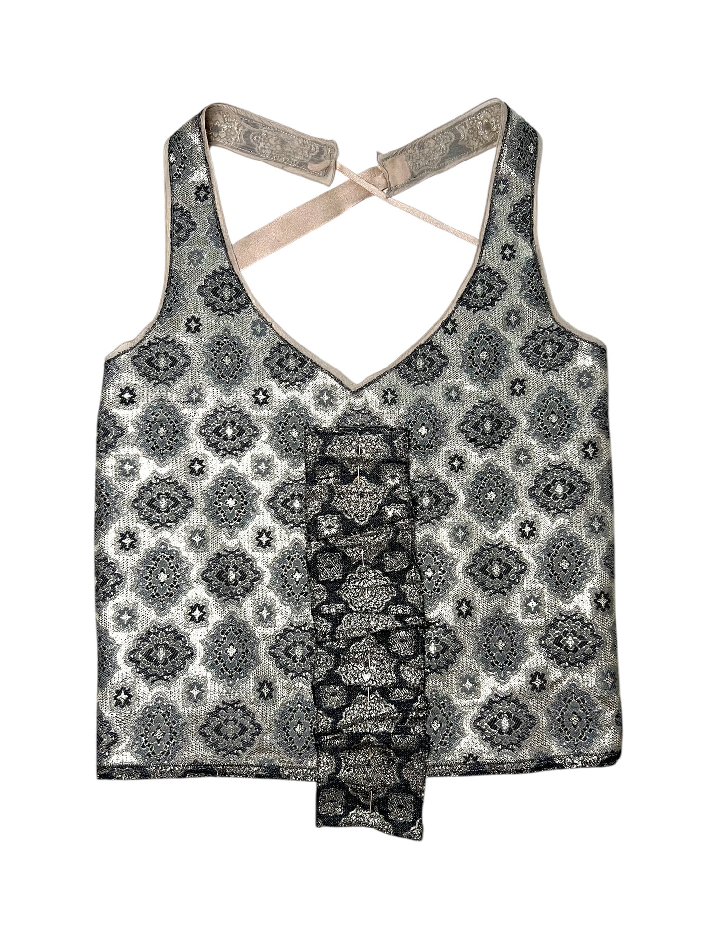 prada backless brocade gilet, s/s 2002