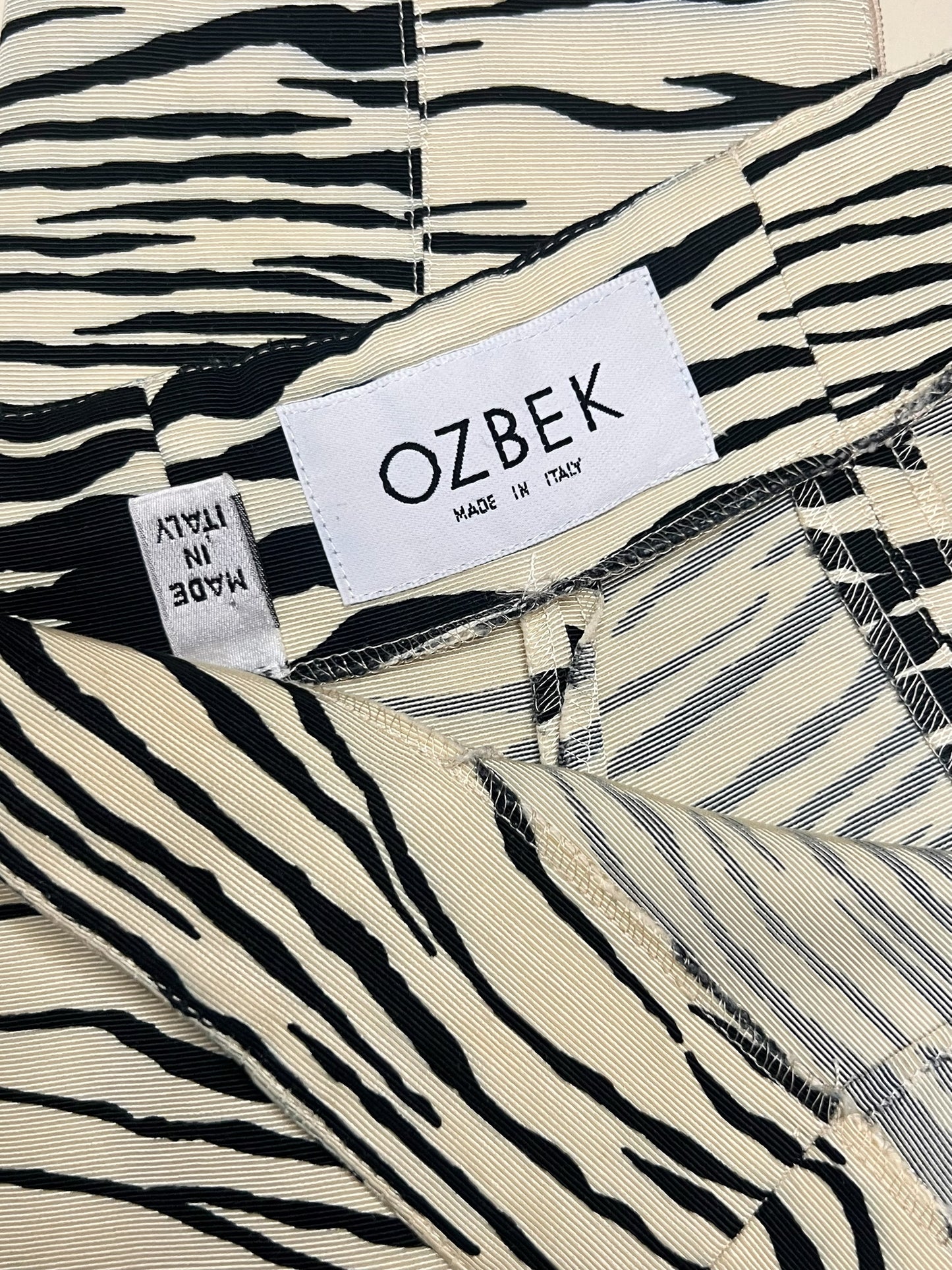 rifat ozbek zebra print trousers, a/w 1993
