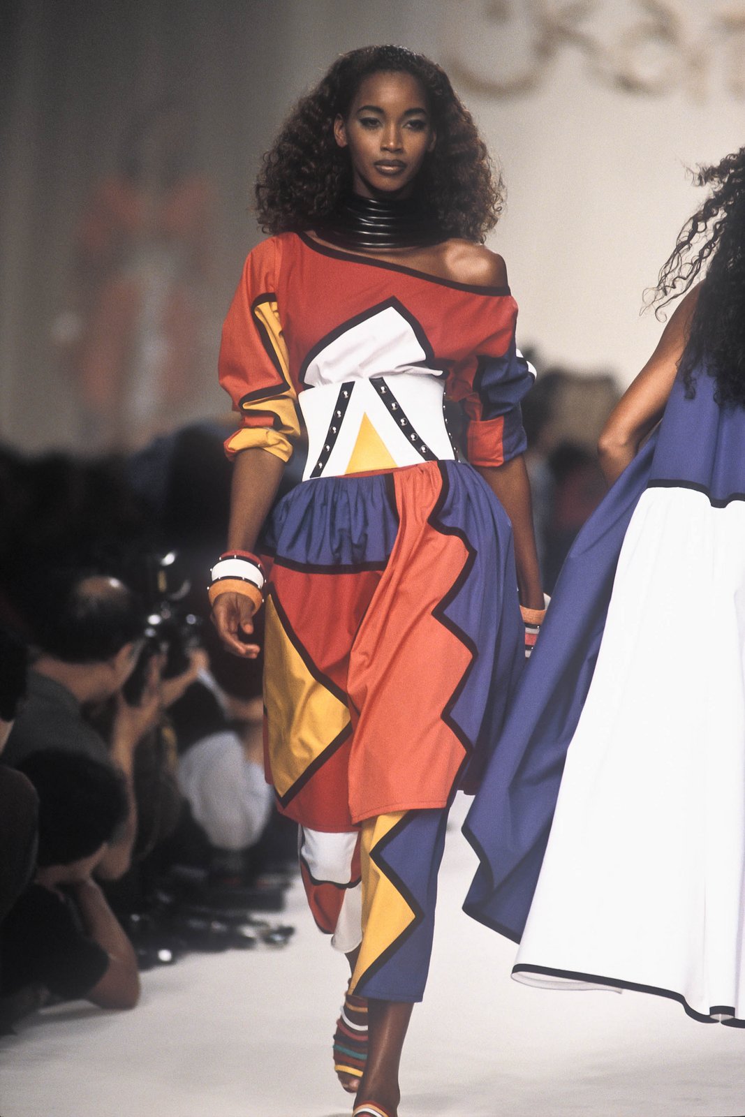 chantal thomass geometric panel skirt, s/s 1992