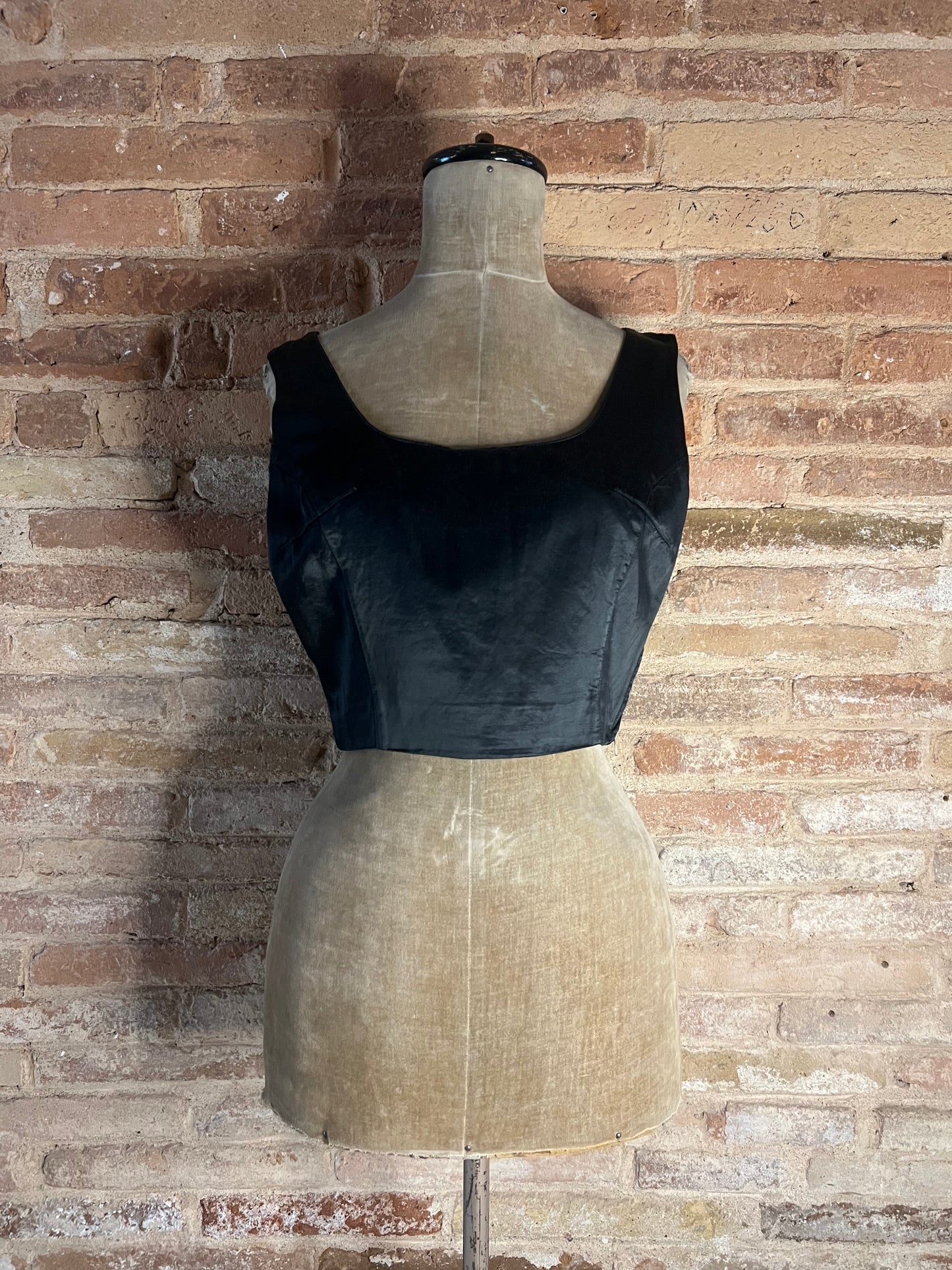 martin margiela black satin bustier, a/w 1995