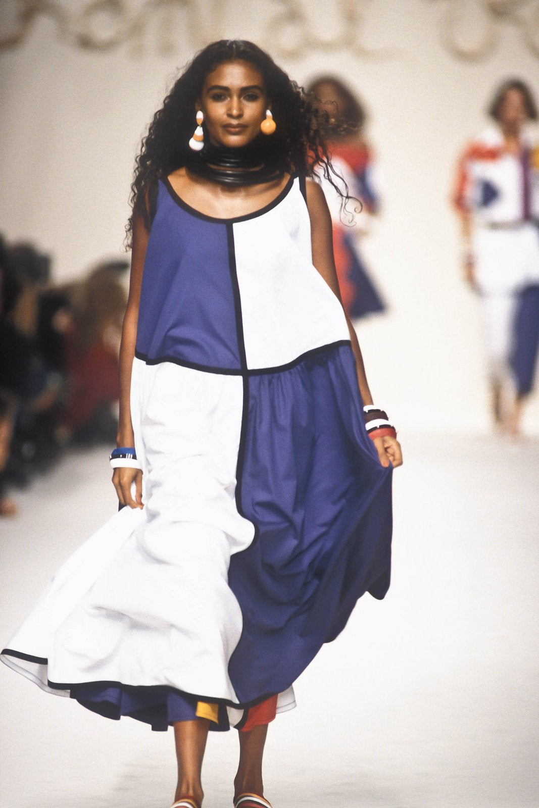 chantal thomass geometric panel skirt, s/s 1992