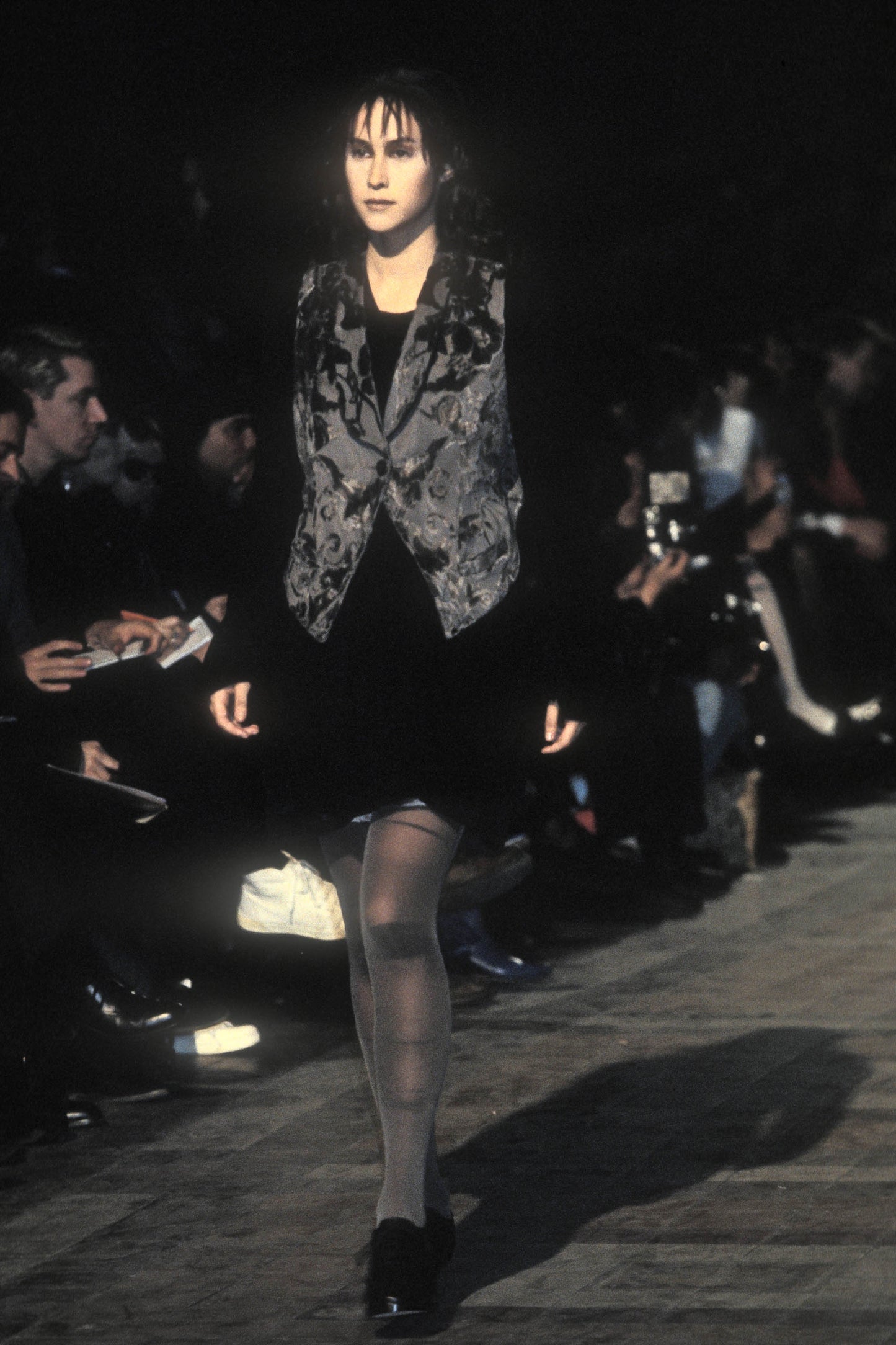 ann demeulemeester brocade velvet waistcoat, f/w 1994