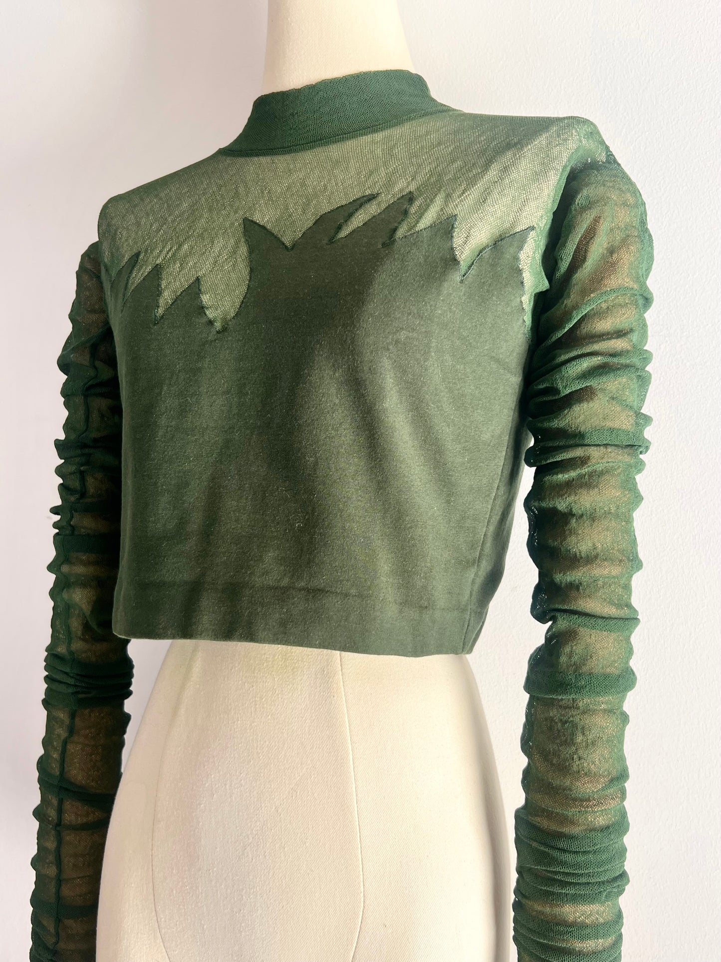 romeo gigli barbed bodice mesh top, s/s 1991
