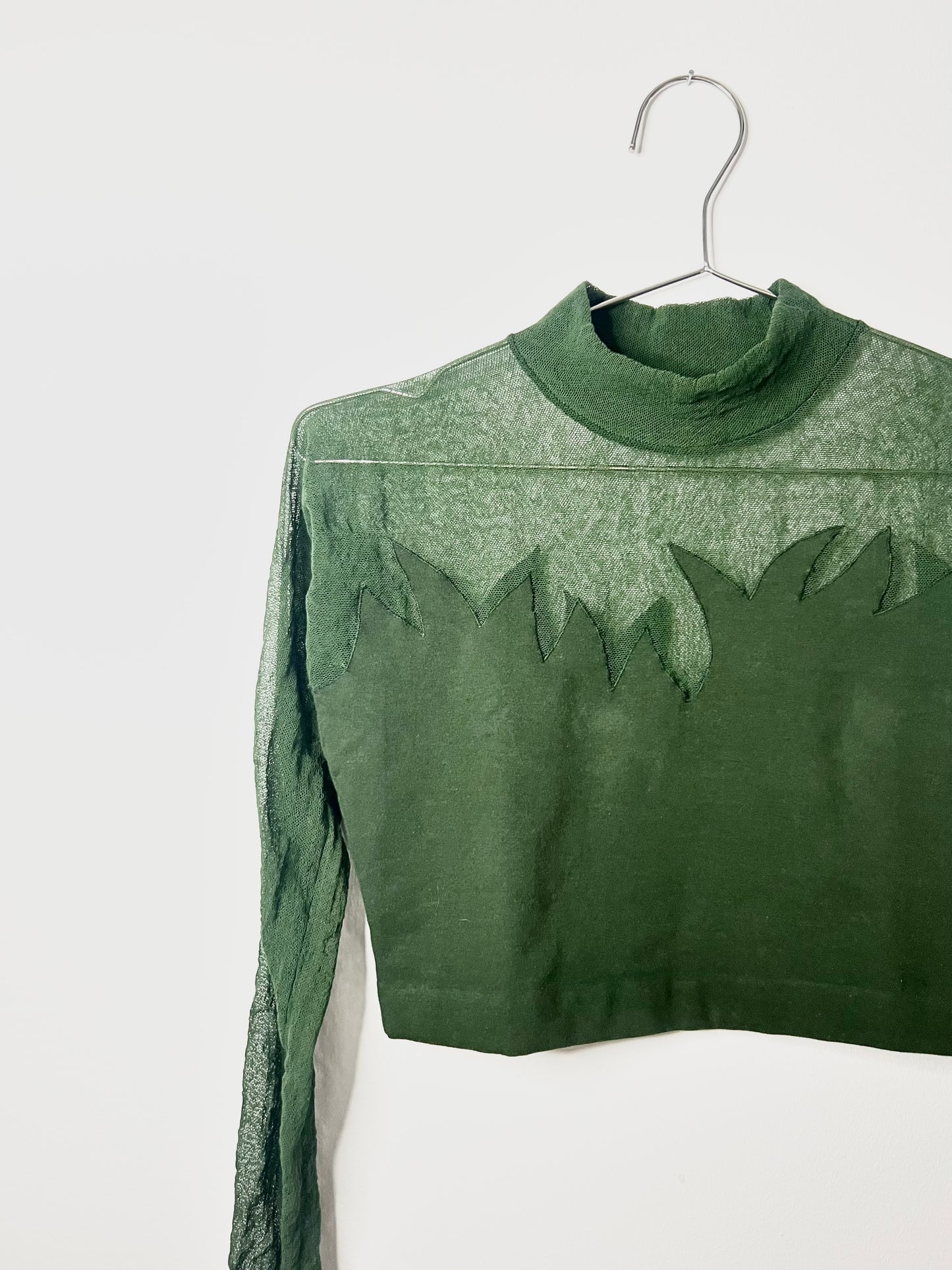 romeo gigli barbed bodice mesh top, s/s 1991