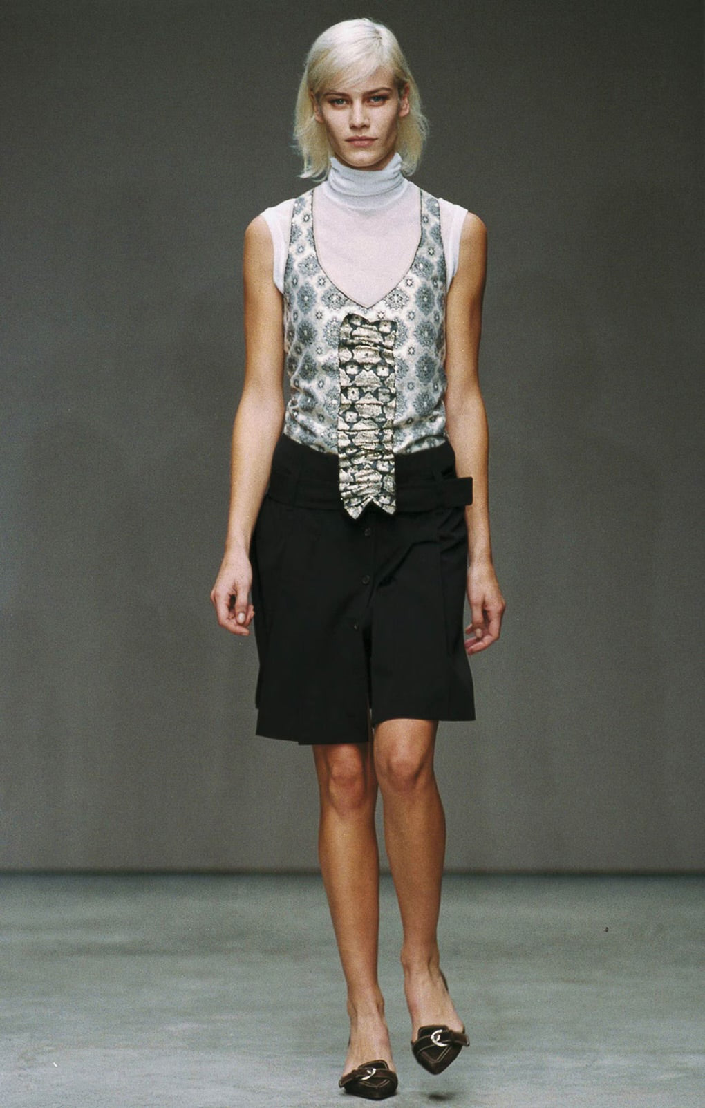 prada backless brocade gilet, s/s 2002