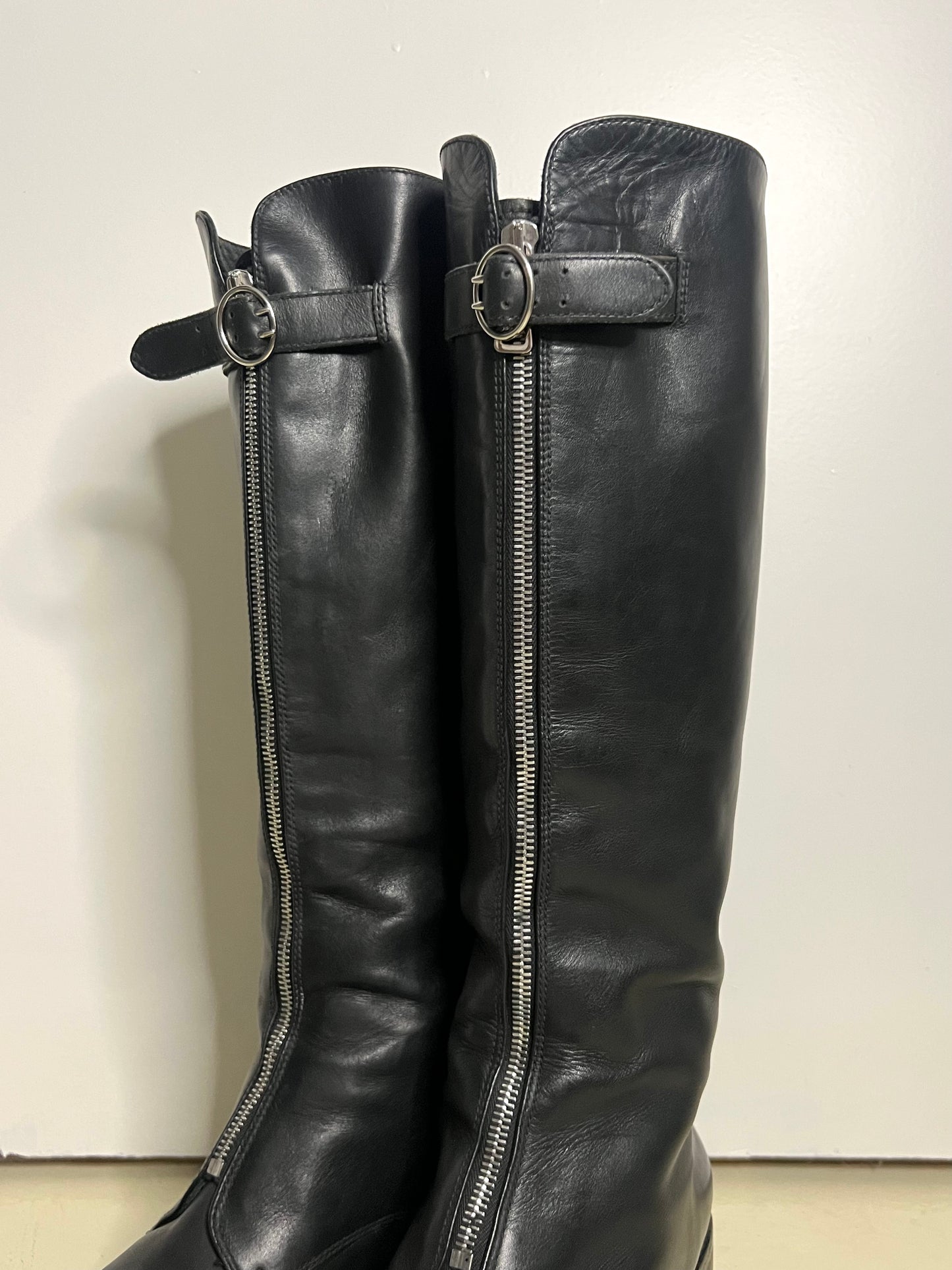 prada platformed lug sole riding boots, a/w 2013