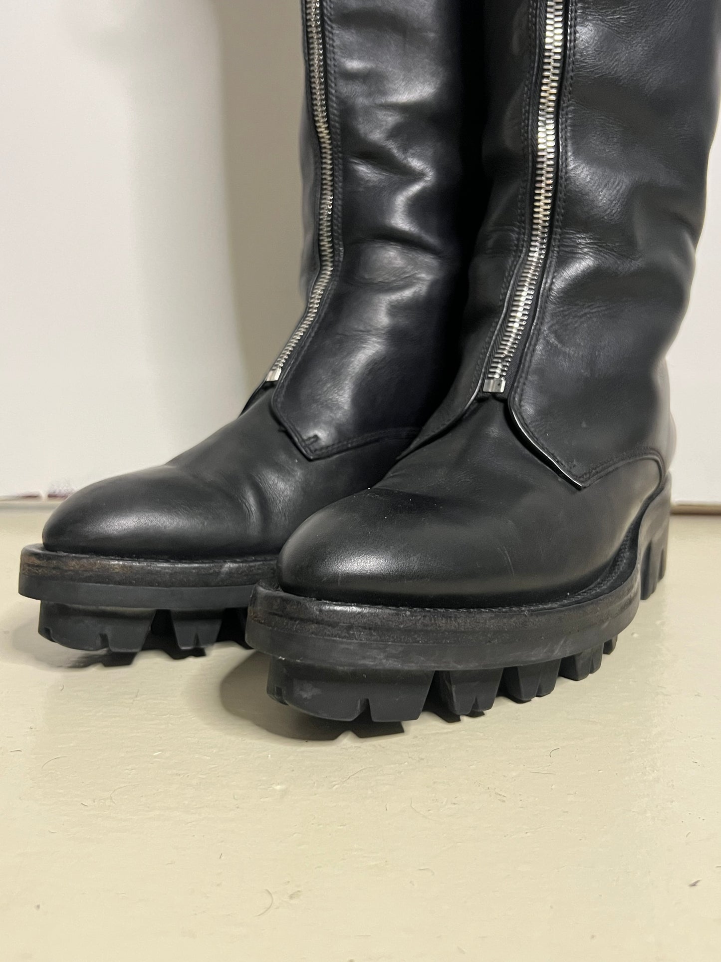 prada platformed lug sole riding boots, a/w 2013