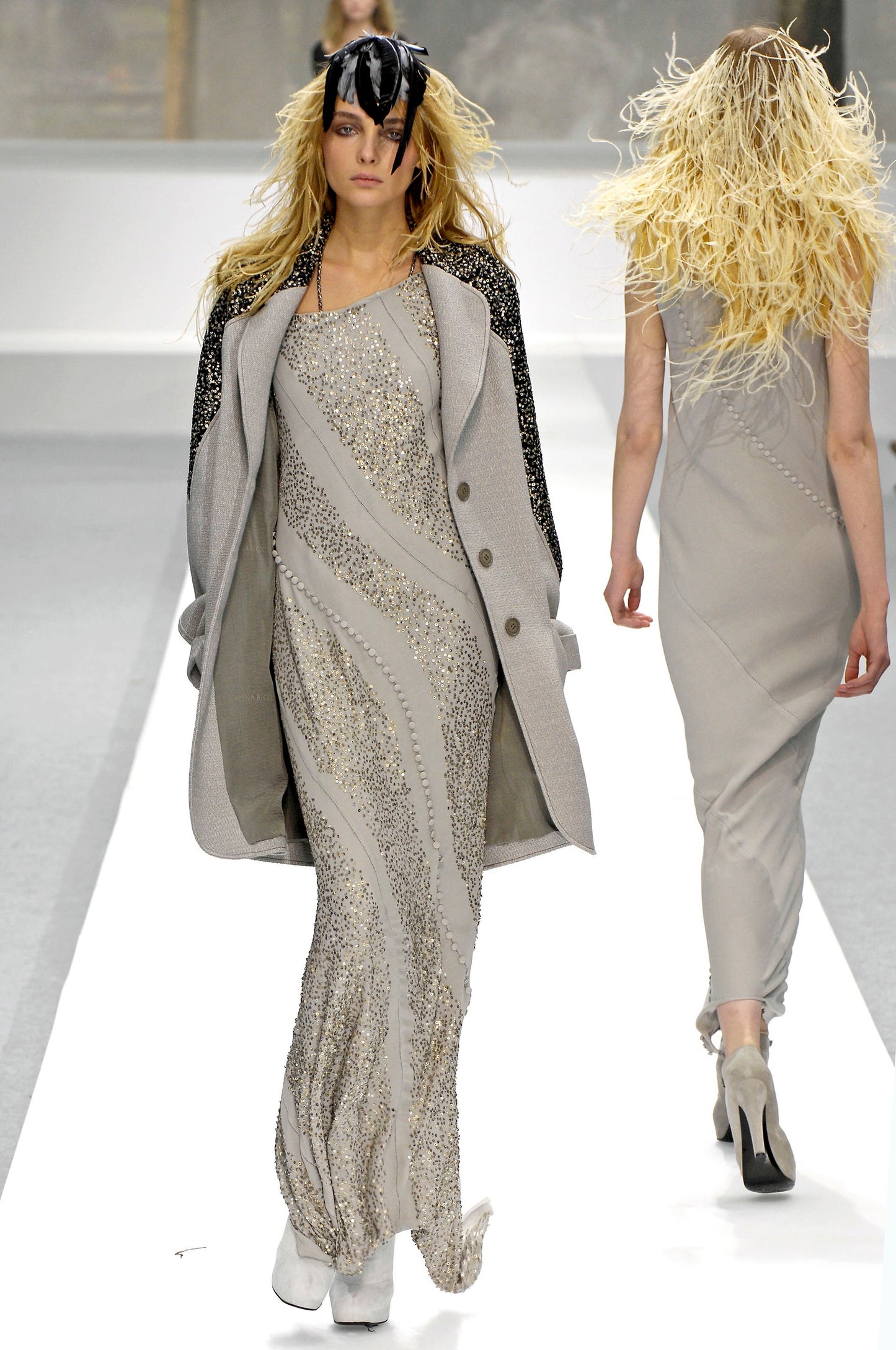 nina ricci by olivier theyskens metal pailette bias cut dress, a/w 2007