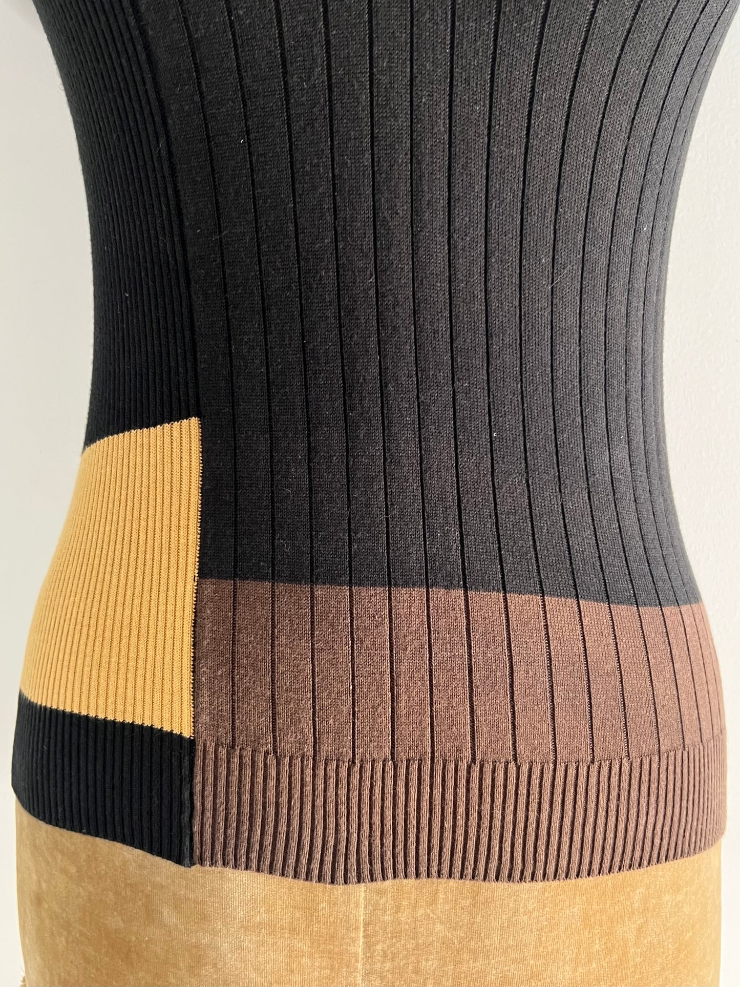 dirk bikkembergs color-blocked short sleeve knit, 1990s
