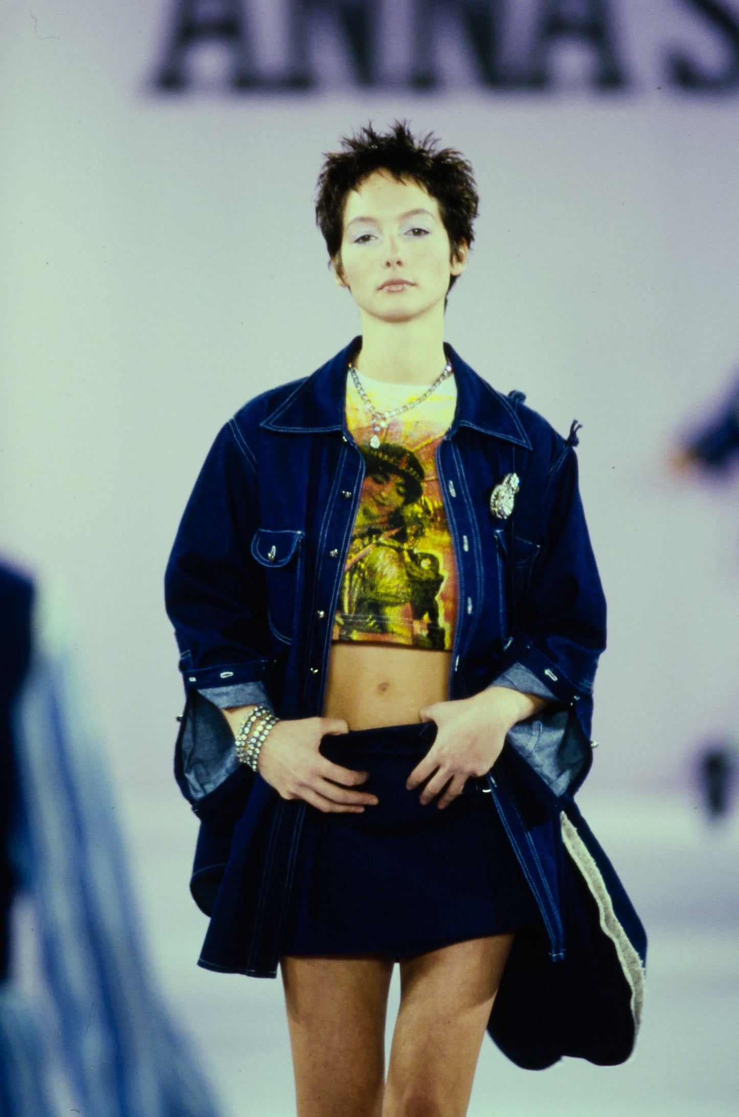 anna sui “lady parasole” cropped tee, s/s 1994