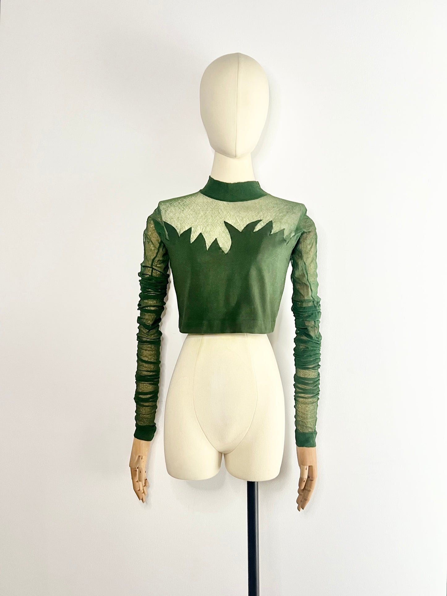 romeo gigli barbed bodice mesh top, s/s 1991
