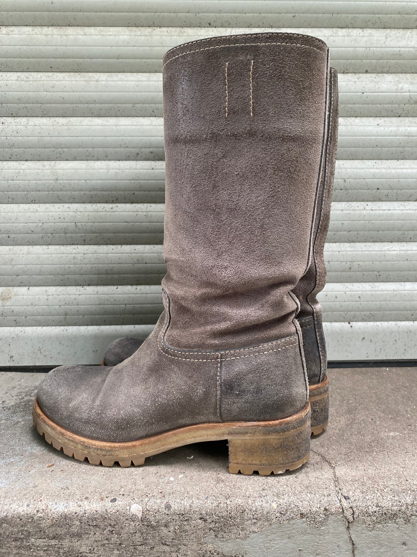 prada lug sole engineer boots, 2000s