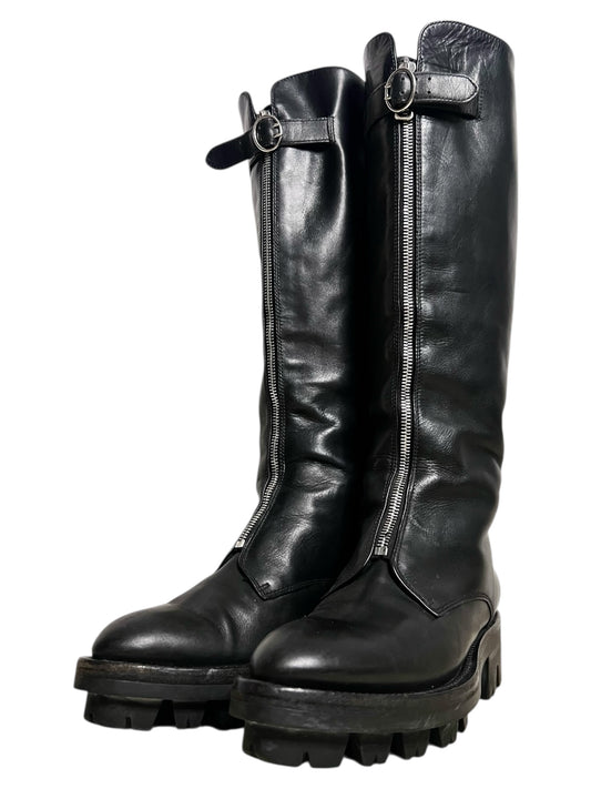 prada platformed lug sole riding boots, a/w 2013