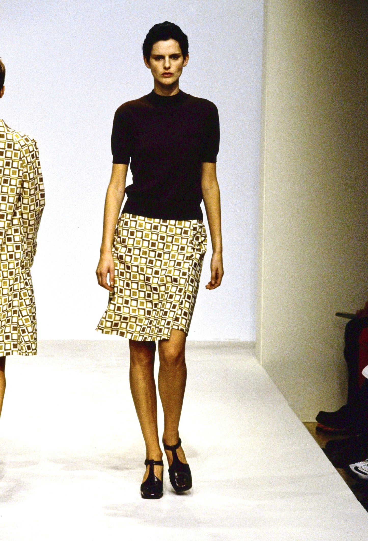 prada geometric print skirt, s/s 1996