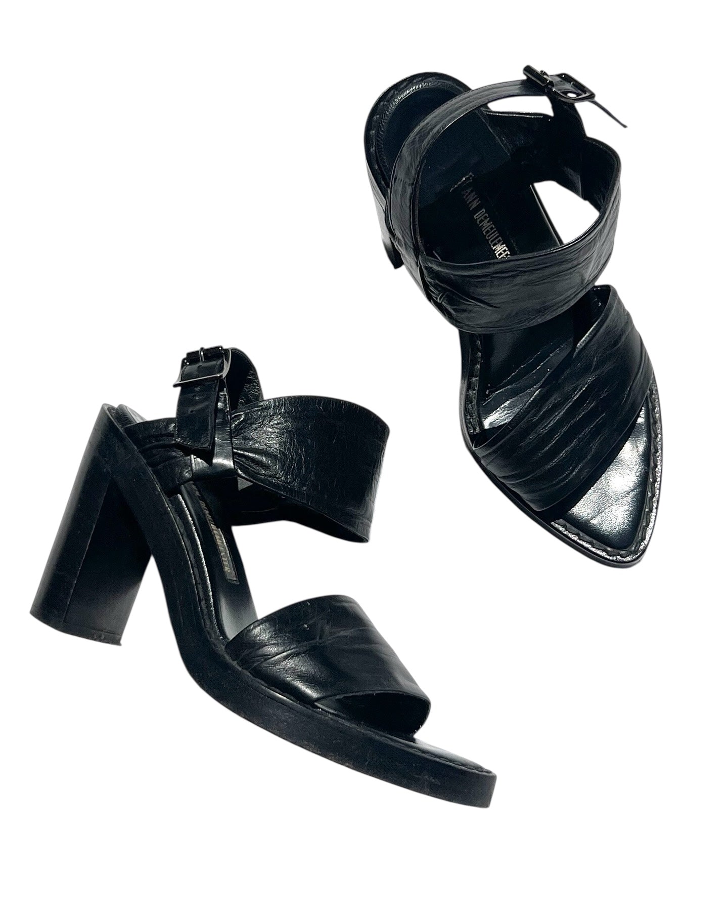 ann demeulemeester block heeled sandals, s/s 2003