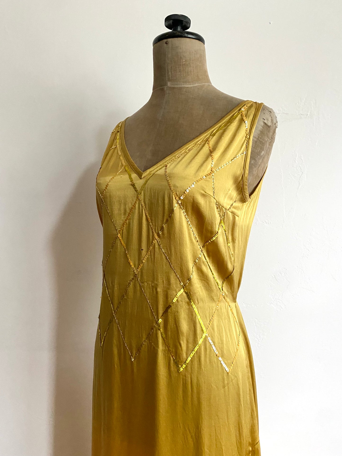 dries van noten silk sequin bodice dress, a/w 2000