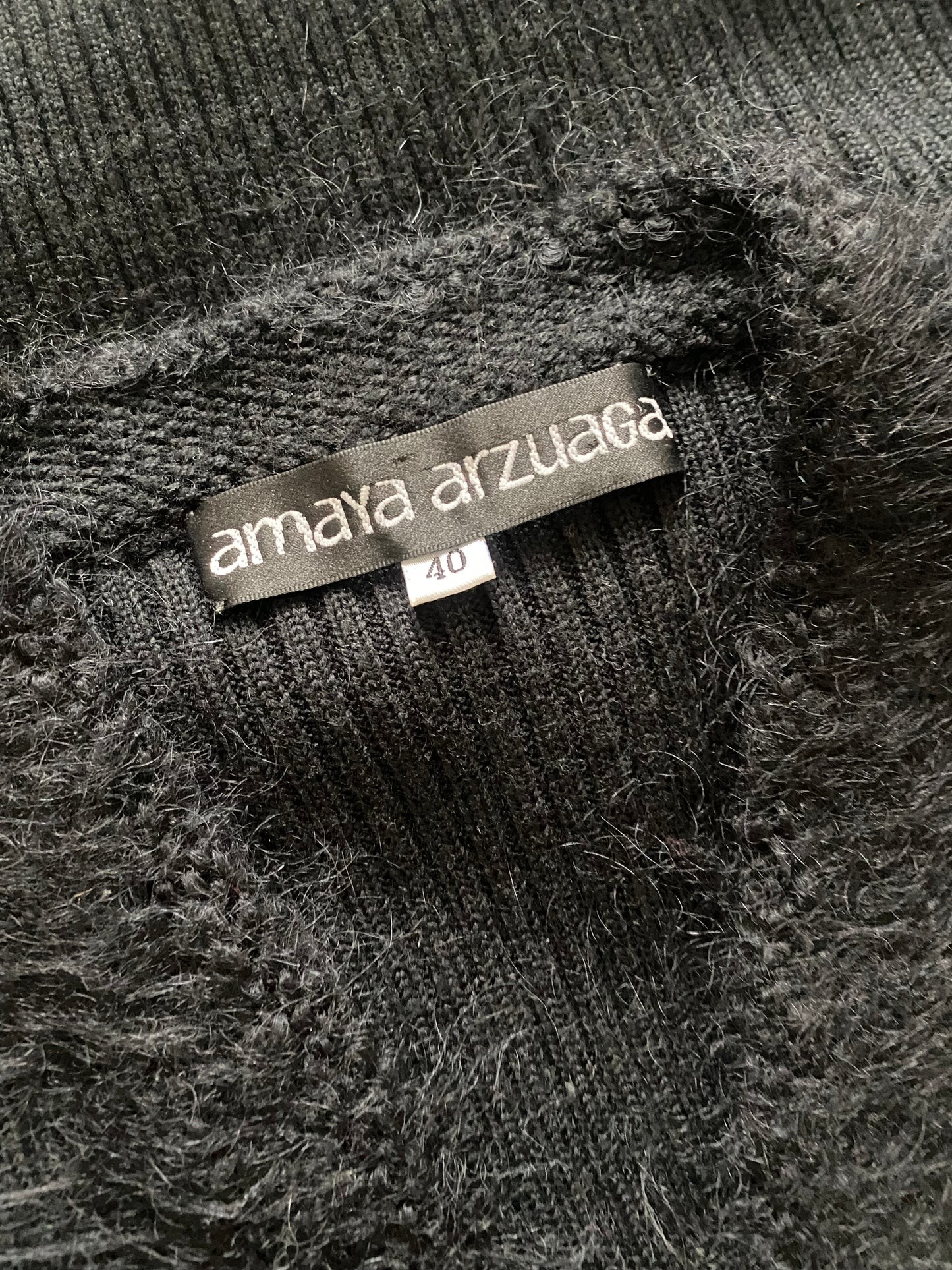 amaya arzuaga cropped cashmere & mohair blend knit