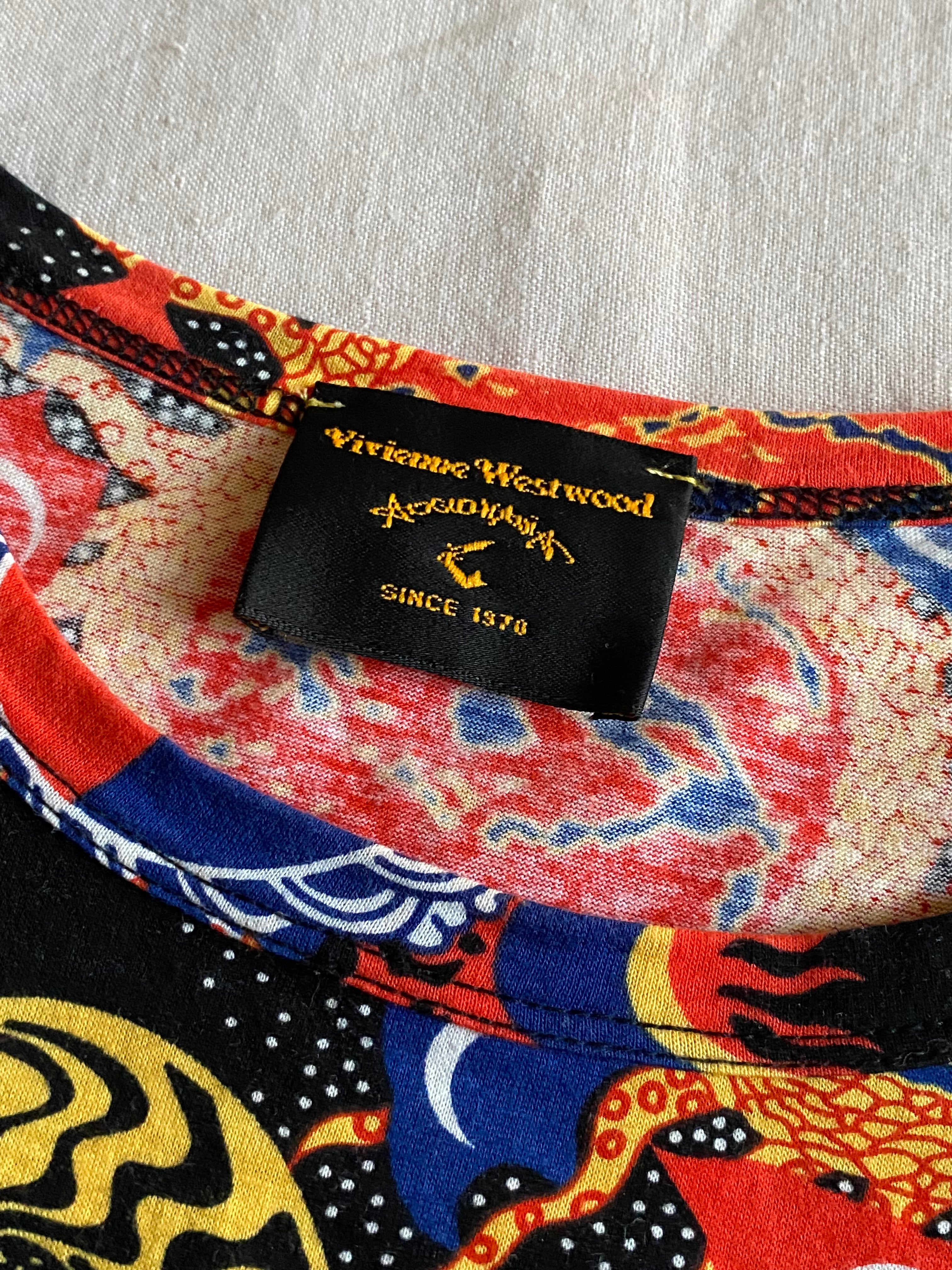 vivienne westwood galaxy print baby t-shirt, f/w 1988