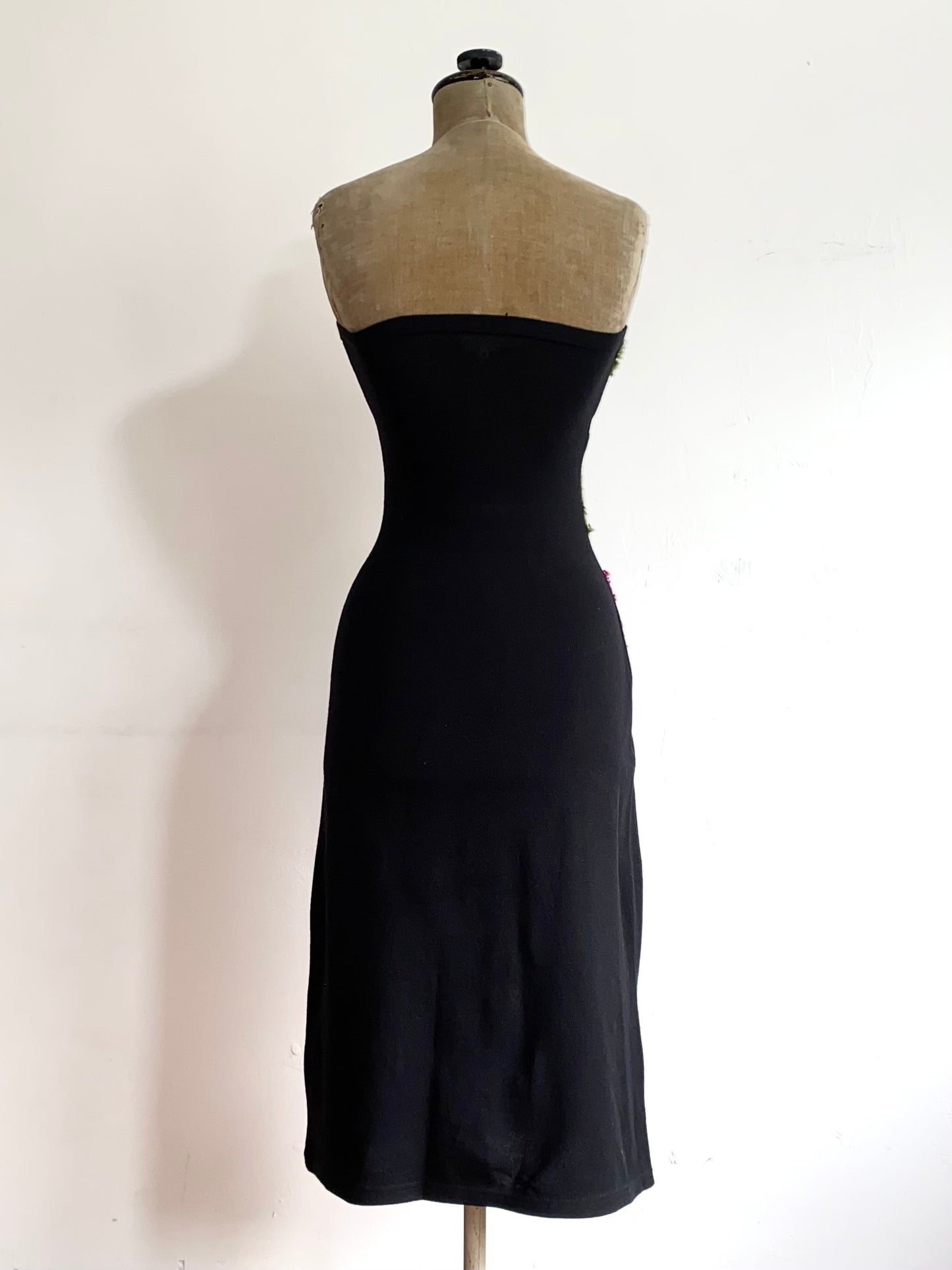 amaya arzuaga knit patchwork tube dress, 1990s