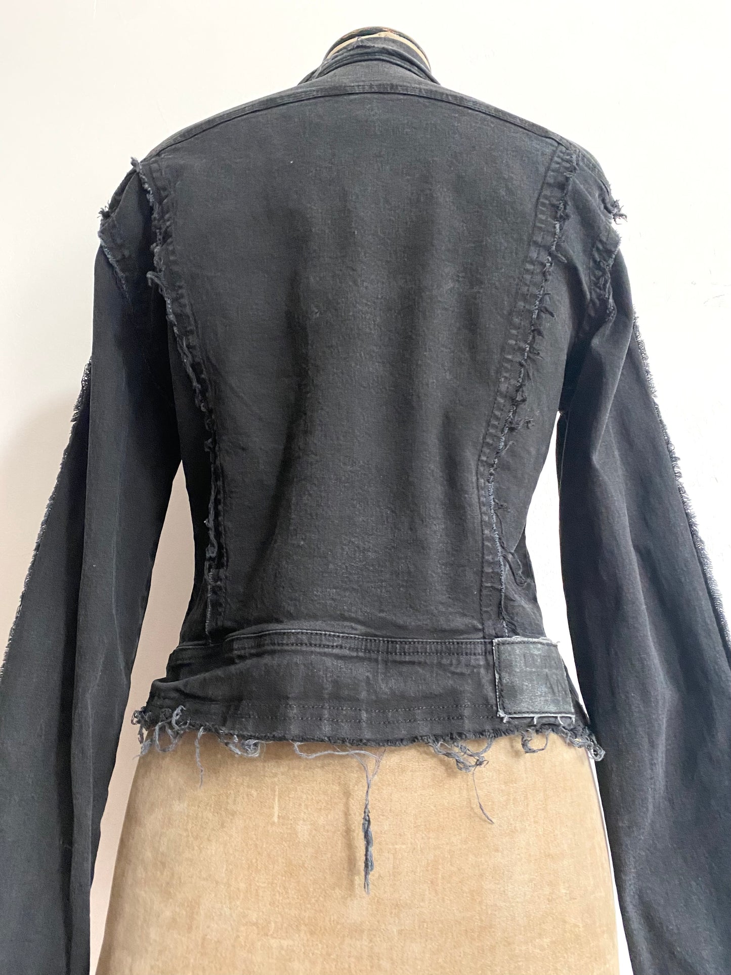 plein sud destroyed denim jacket, 2000s