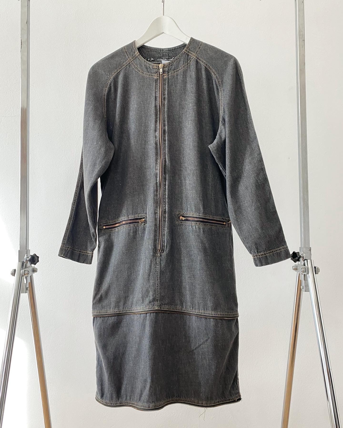 alberta ferretti three-way denim dress, late 80s/90s