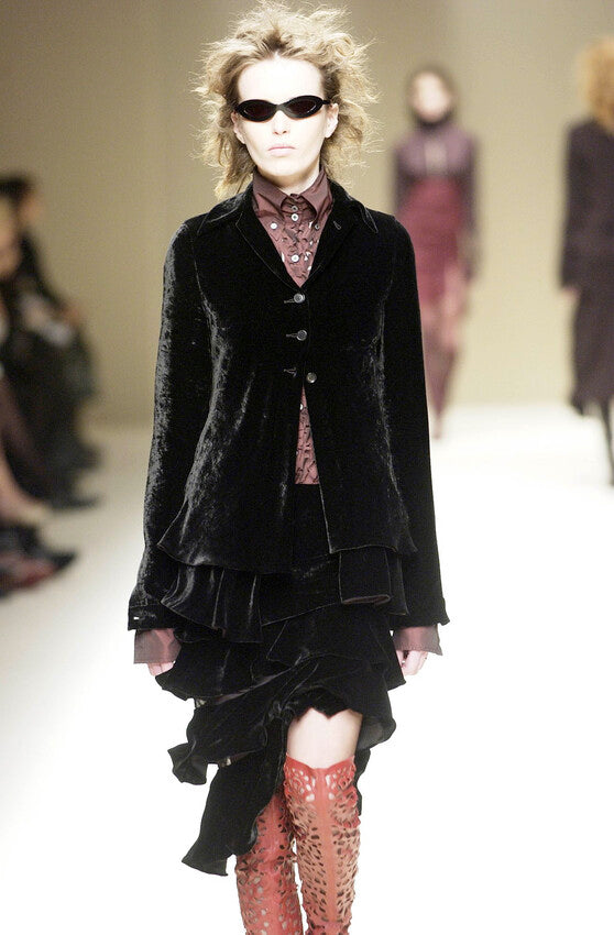 romeo gigli laser cut placket shirt, a/w 2003