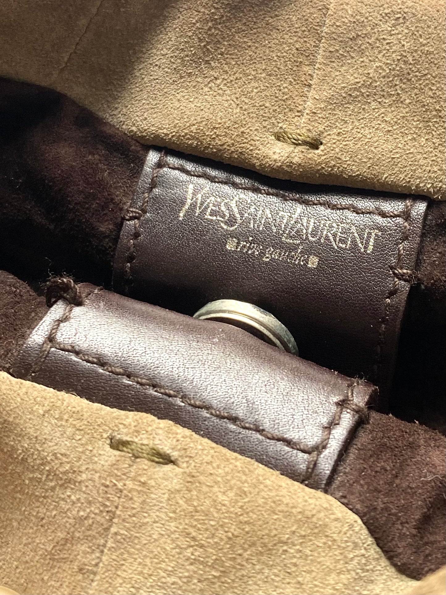 yves saint laurent suede mombasa mini bag, early-mid 00s