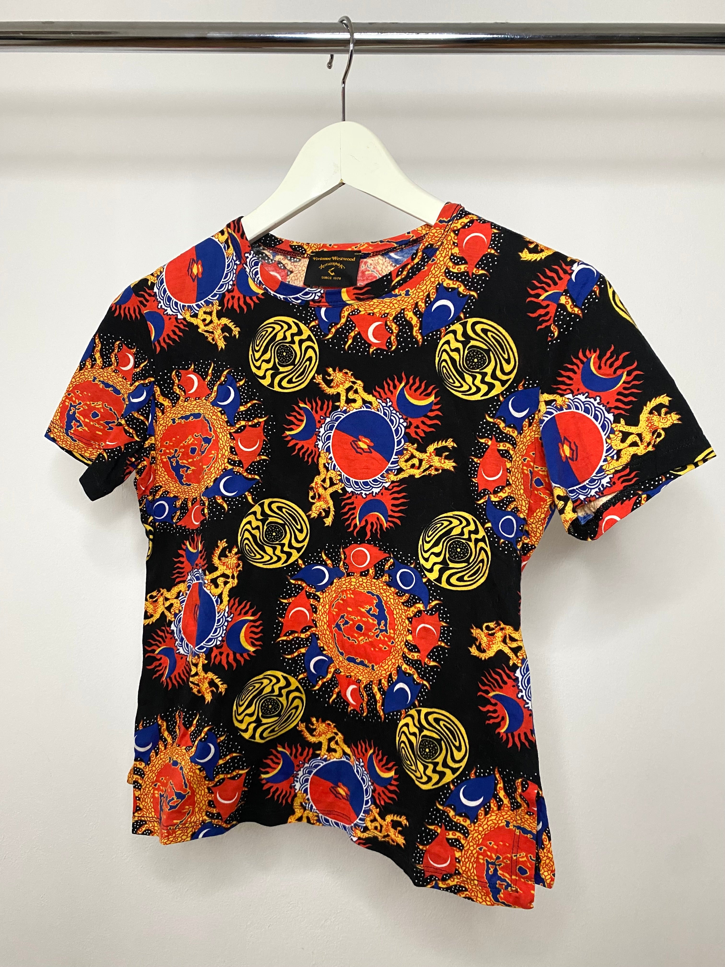vivienne westwood galaxy print baby t-shirt, f/w 1988