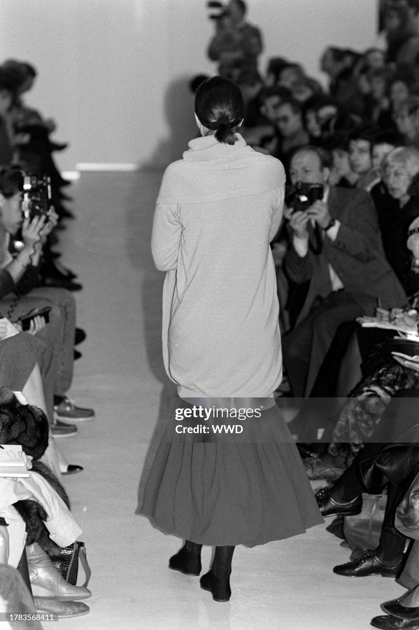 romeo gigli flounced hem cotton jersey dress, mid 1980s