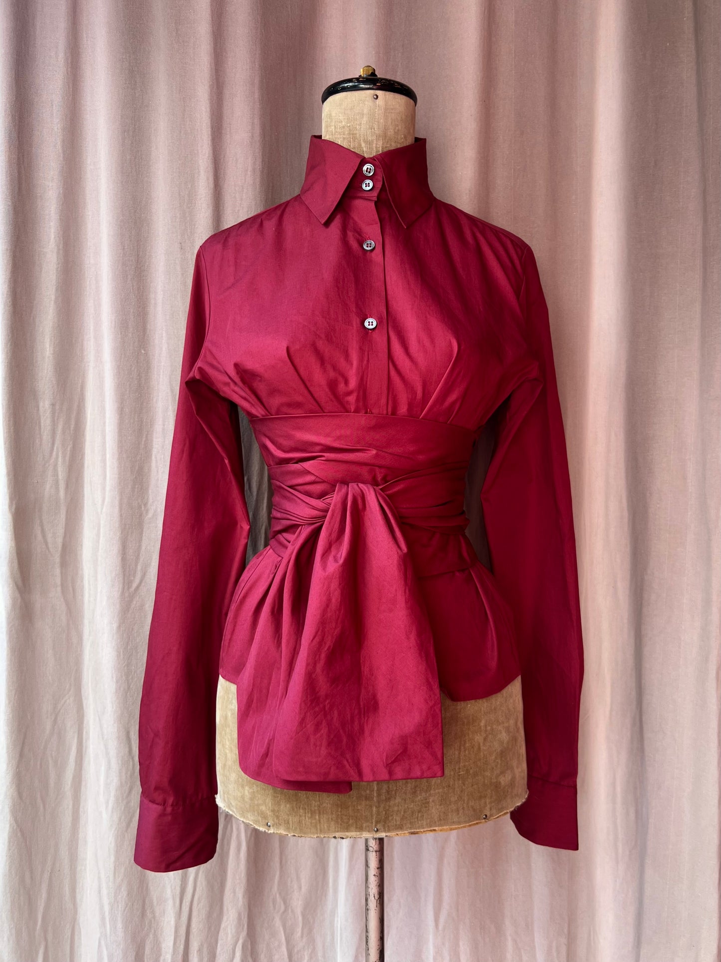 romeo gigli obi belt wrap shirt, a/w 2000