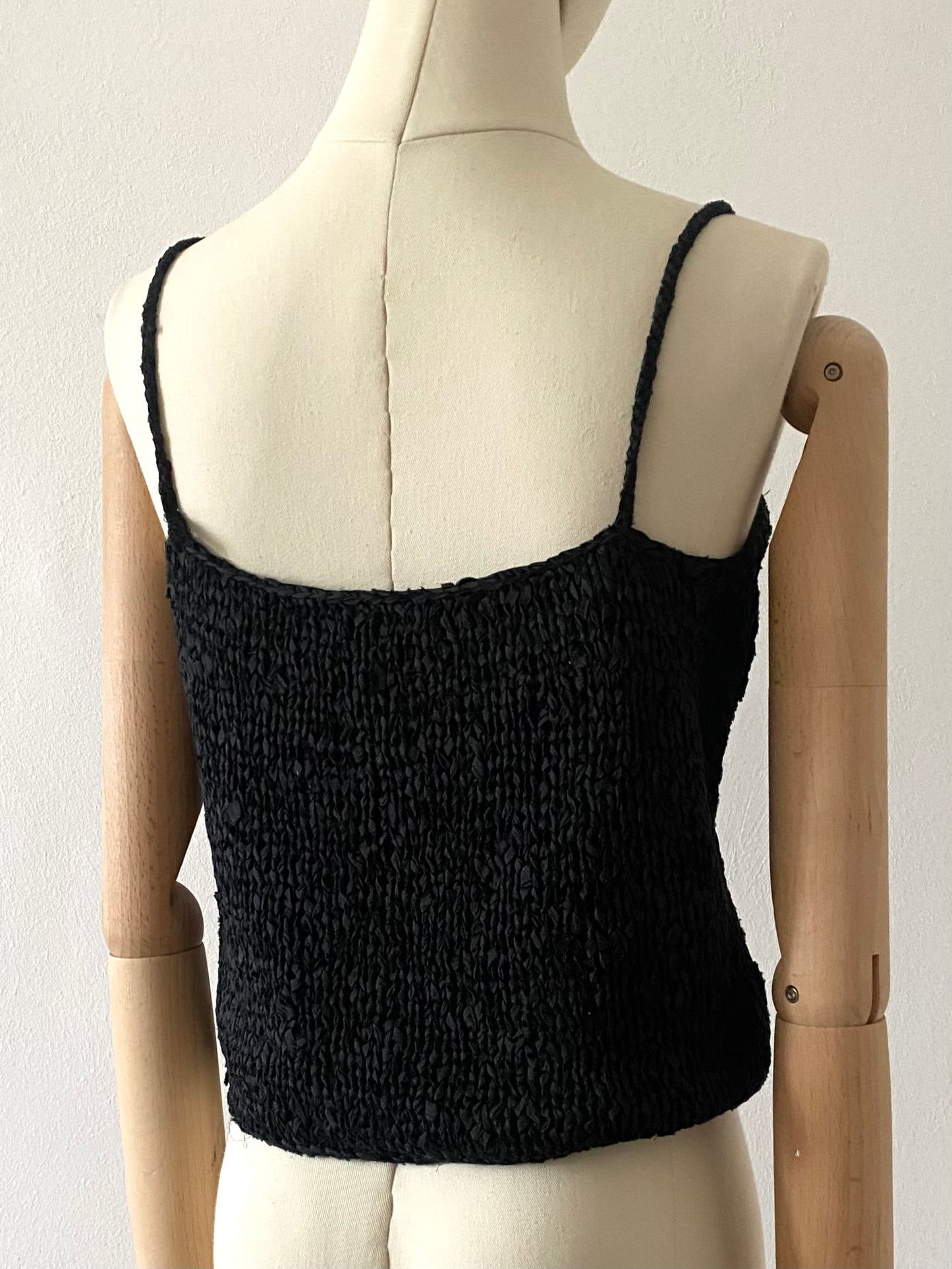 romeo gigli chunky silk knit bustier style top