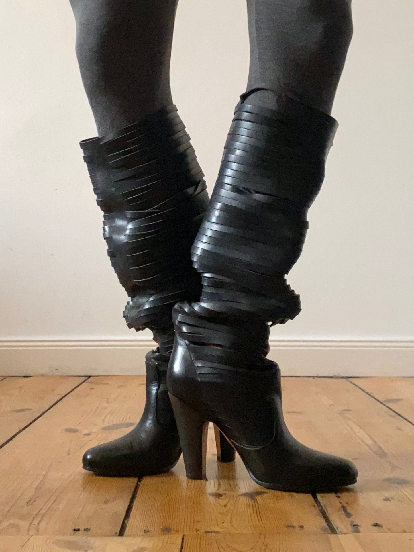 maison martin margiela slashed knee high boots, s/s 2008