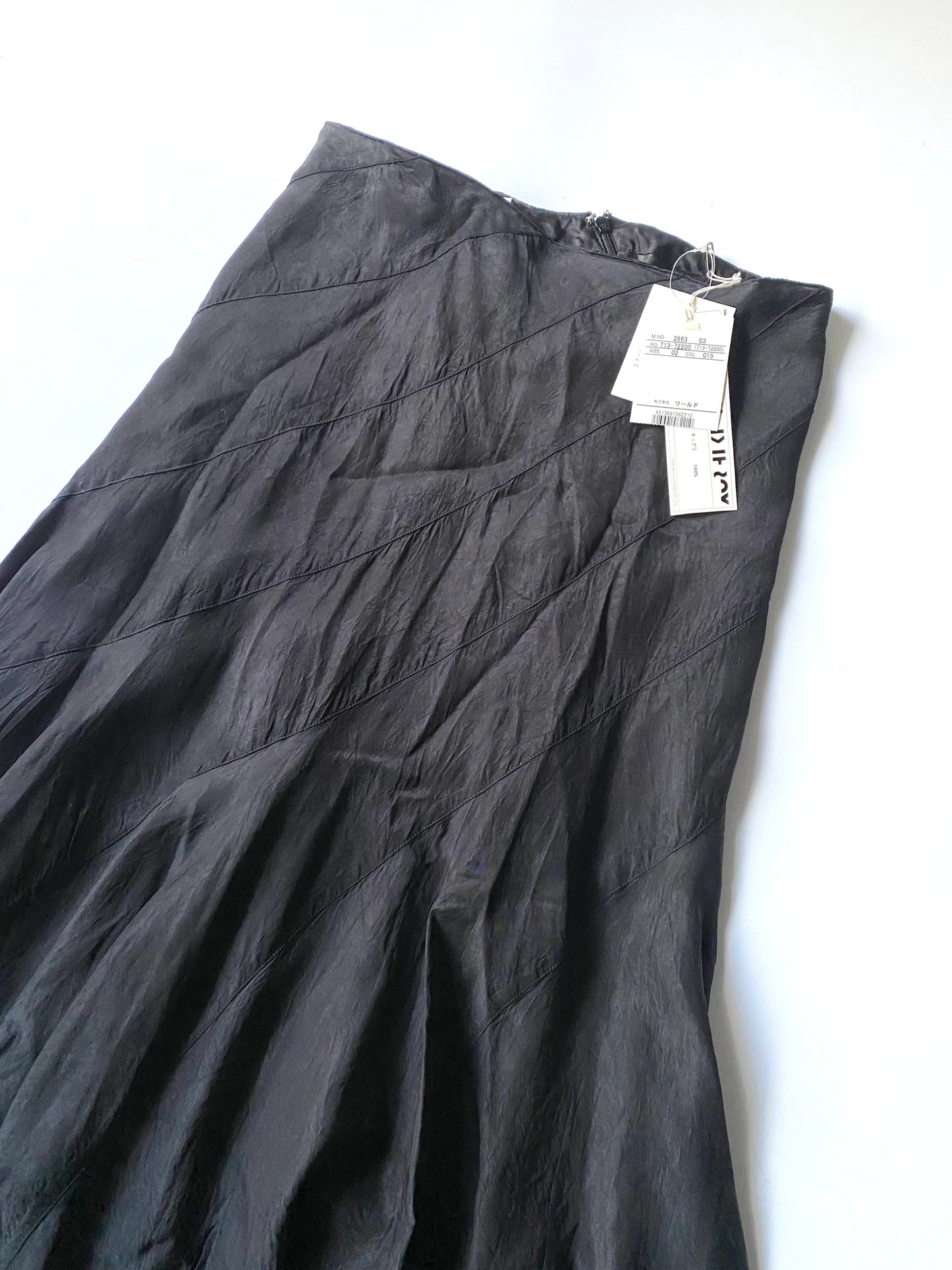 yoshiki hishinuma asymmetrical bias-cut paneled skirt, early-mid 00s