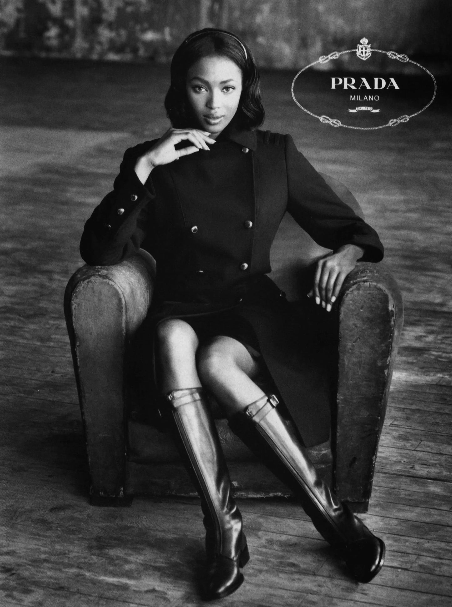 prada zipped riding boots, a/w 1994