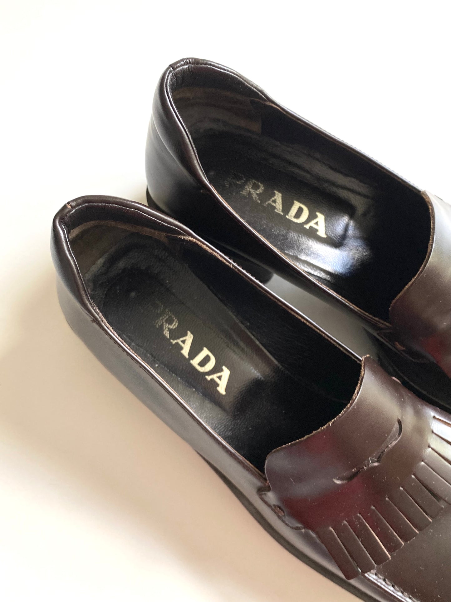 prada split sole loafers, s/s 1999