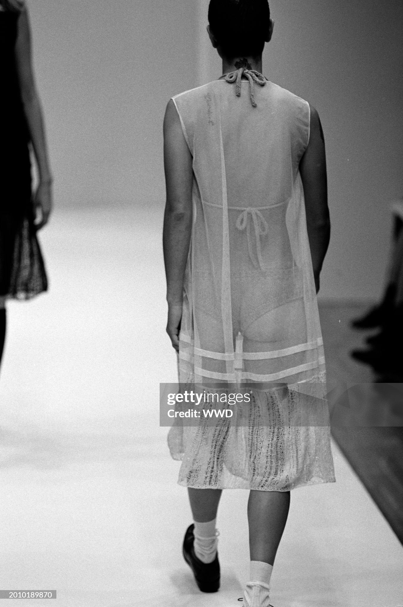 prada tulle and knit a-line dress, s/s 1994