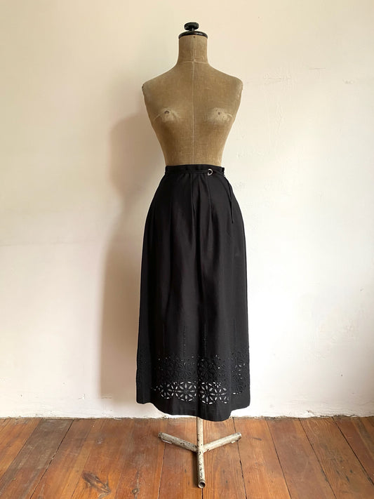 yoshiki hishinuma swiss eyelet skirt, 1990s